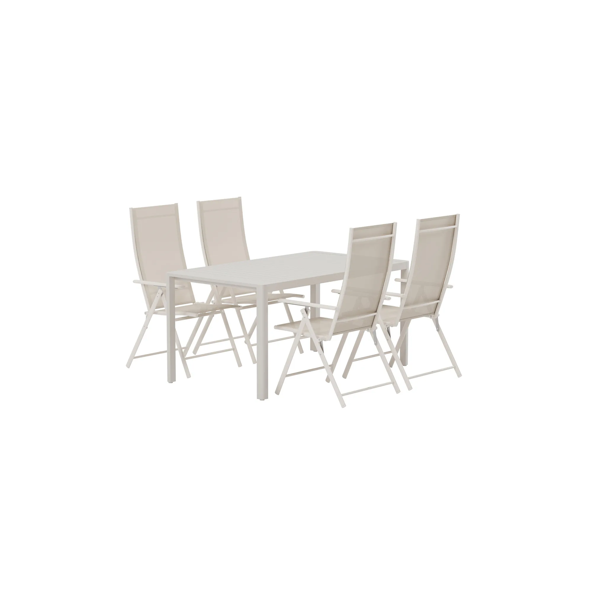 Matgrupp Utomhus Venture Home Giardini 90x150 cm med 4 st Levanzo Trädgårdsstolar