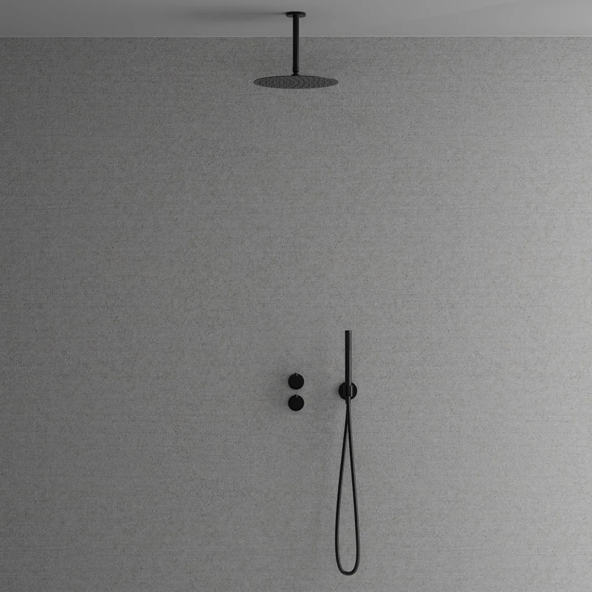 Takduschset Scandtap Steel Harmonized 2Z för Inbyggnad