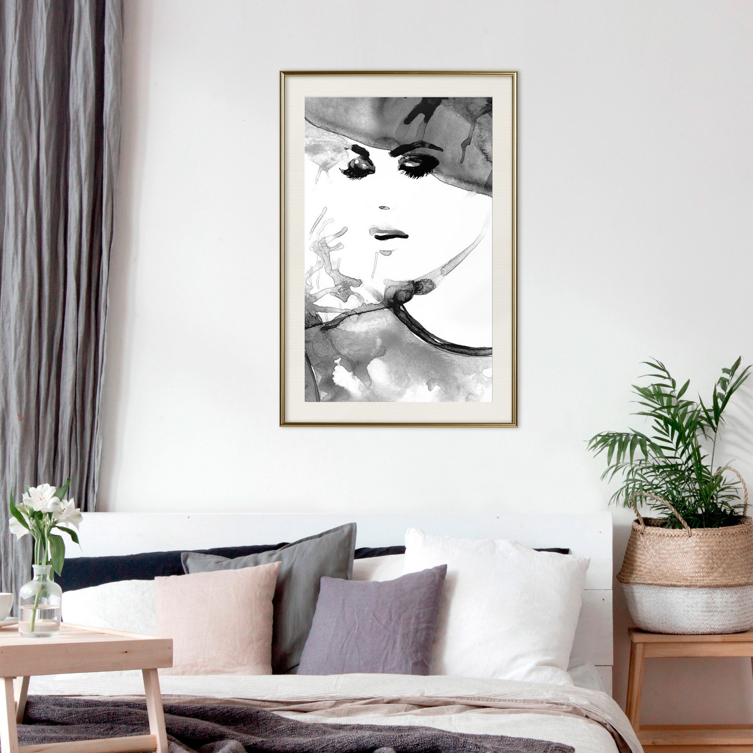 Affisch - Elegance in Love [Poster] 30x45 Guld ram med passepartout, 30x45 cm
