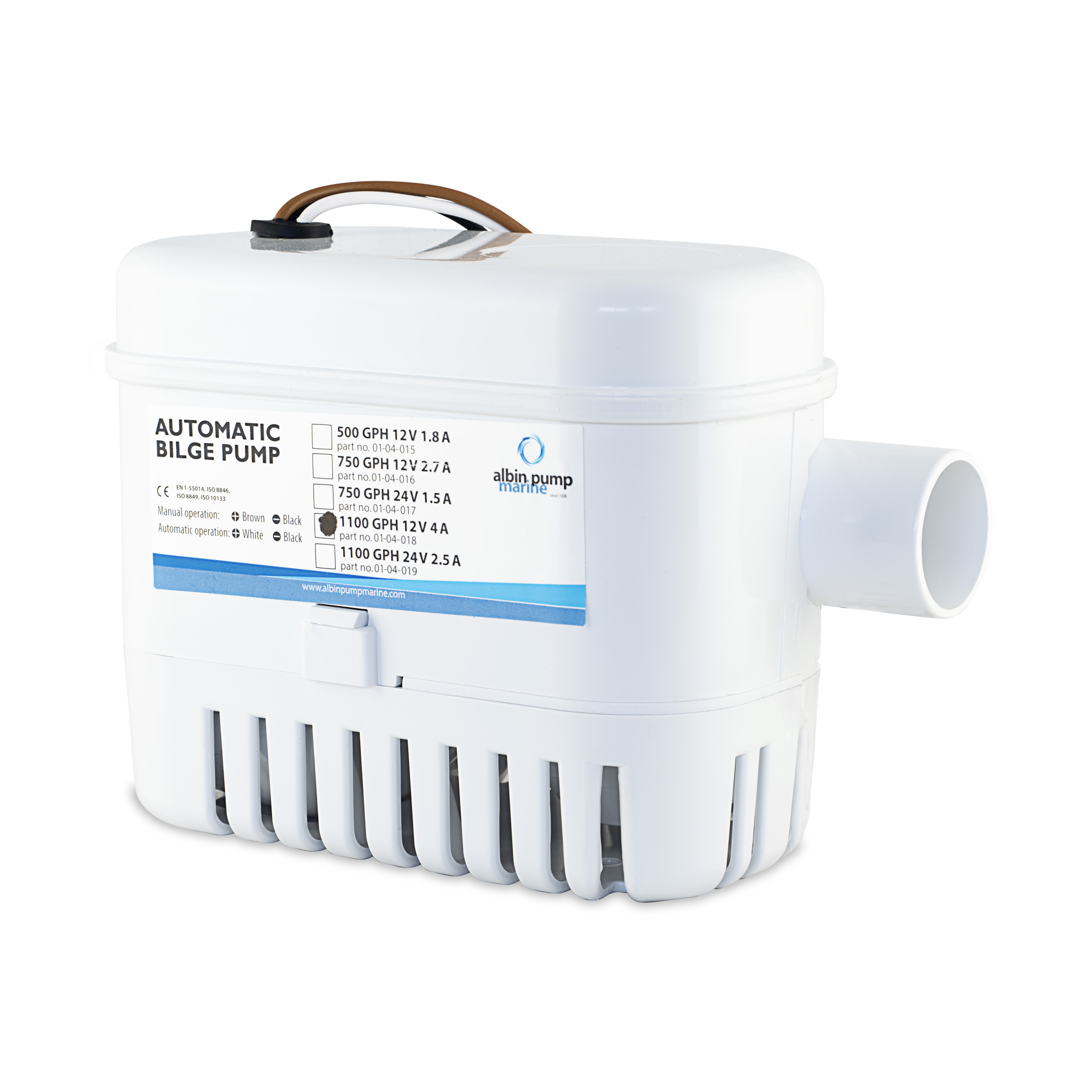 Länspump Albin Group Marine Automatisk 1100 GPH 12V