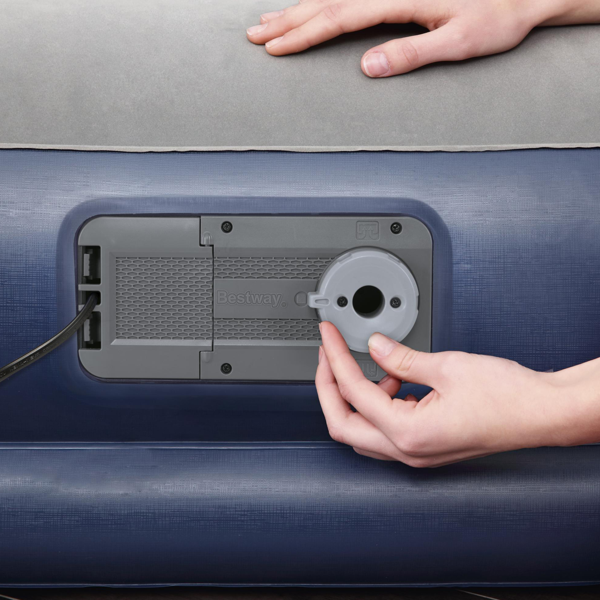 Uppblåsbar madrass Bestway med Inbyggd Pump Tritech Airbed Queen