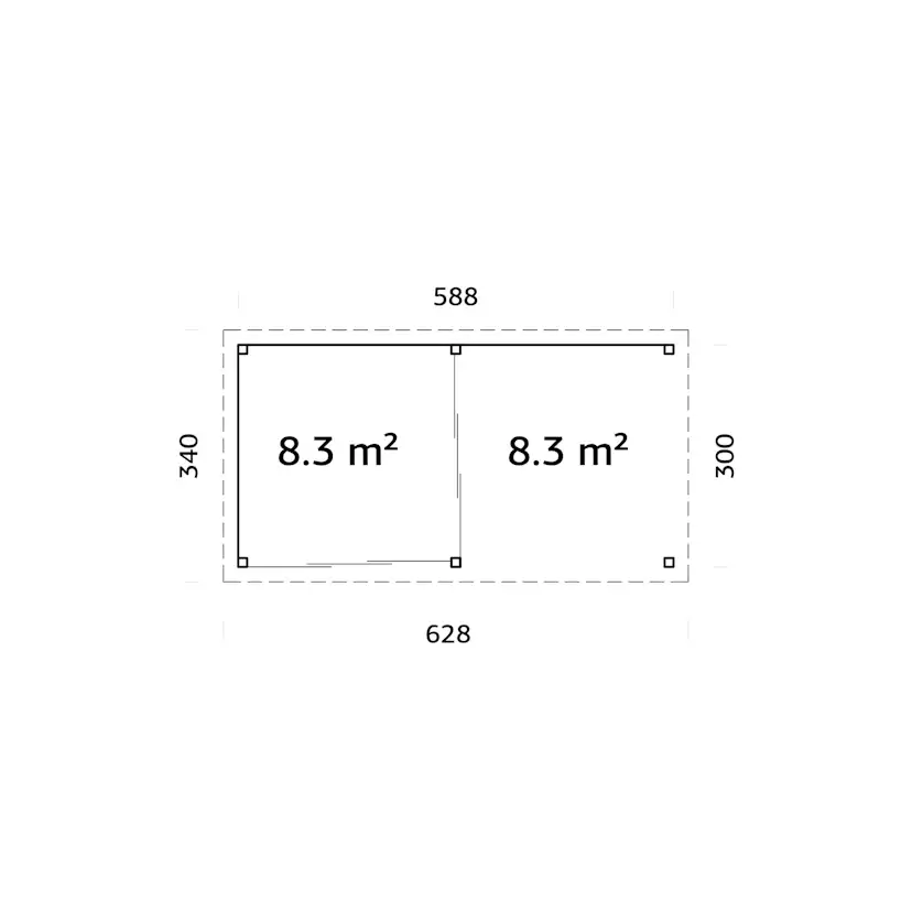 Uterum Palmako Lenna 16,6 m2 Set 705 Slide Plus