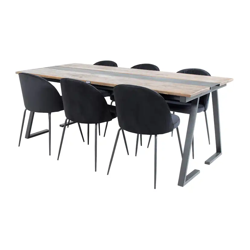 Matgrupp Venture Home Jane med 6 Wrigley Stolar