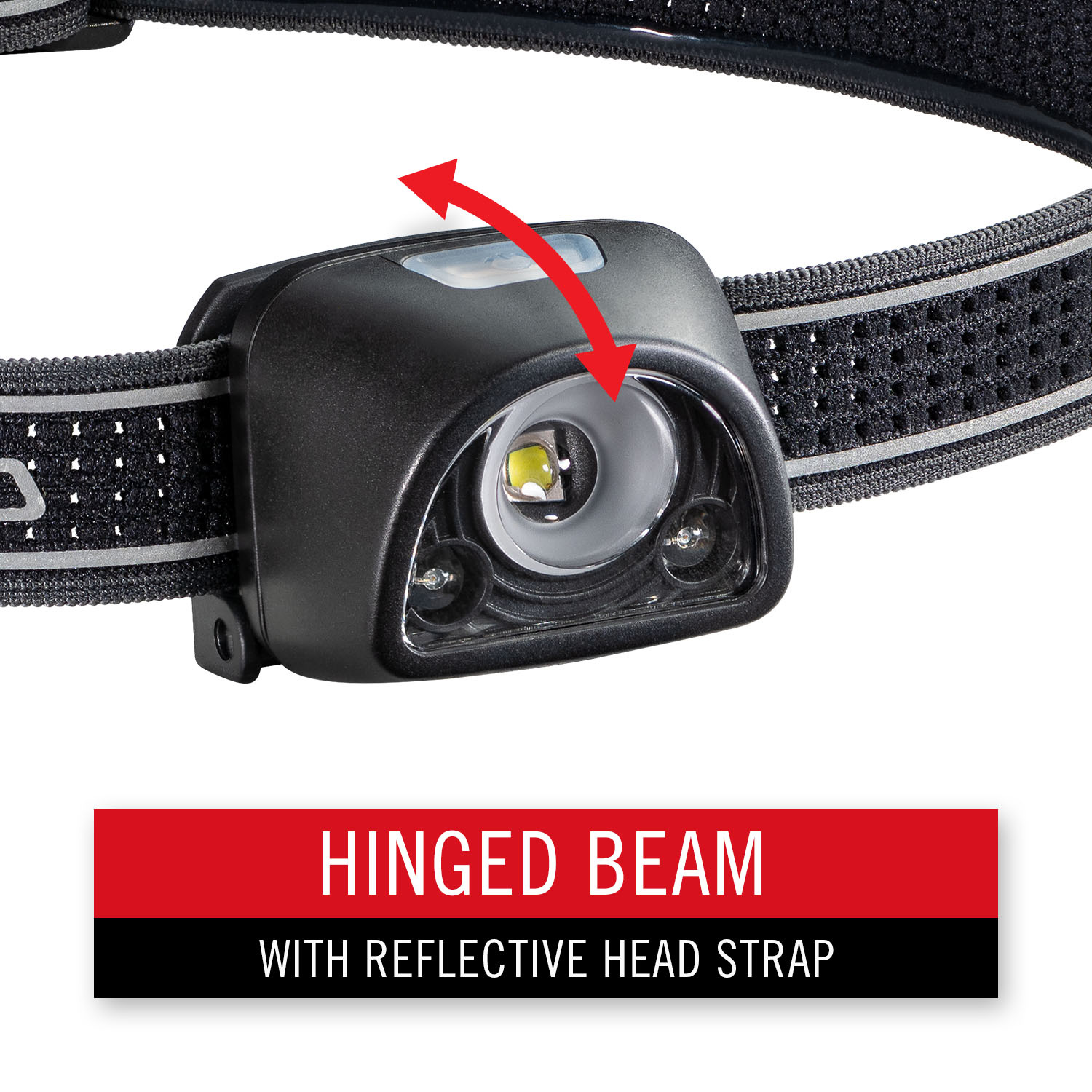 Pannlampa Coast FL1R Uppladdningsbar 435 Lumen Röd/Vit