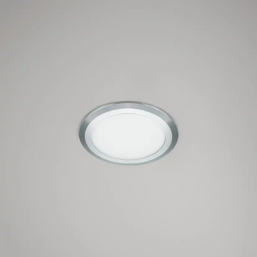 LED-spot Stella flat IP44 500mA/3W 2700K rf-look Rostfri, 2700 K