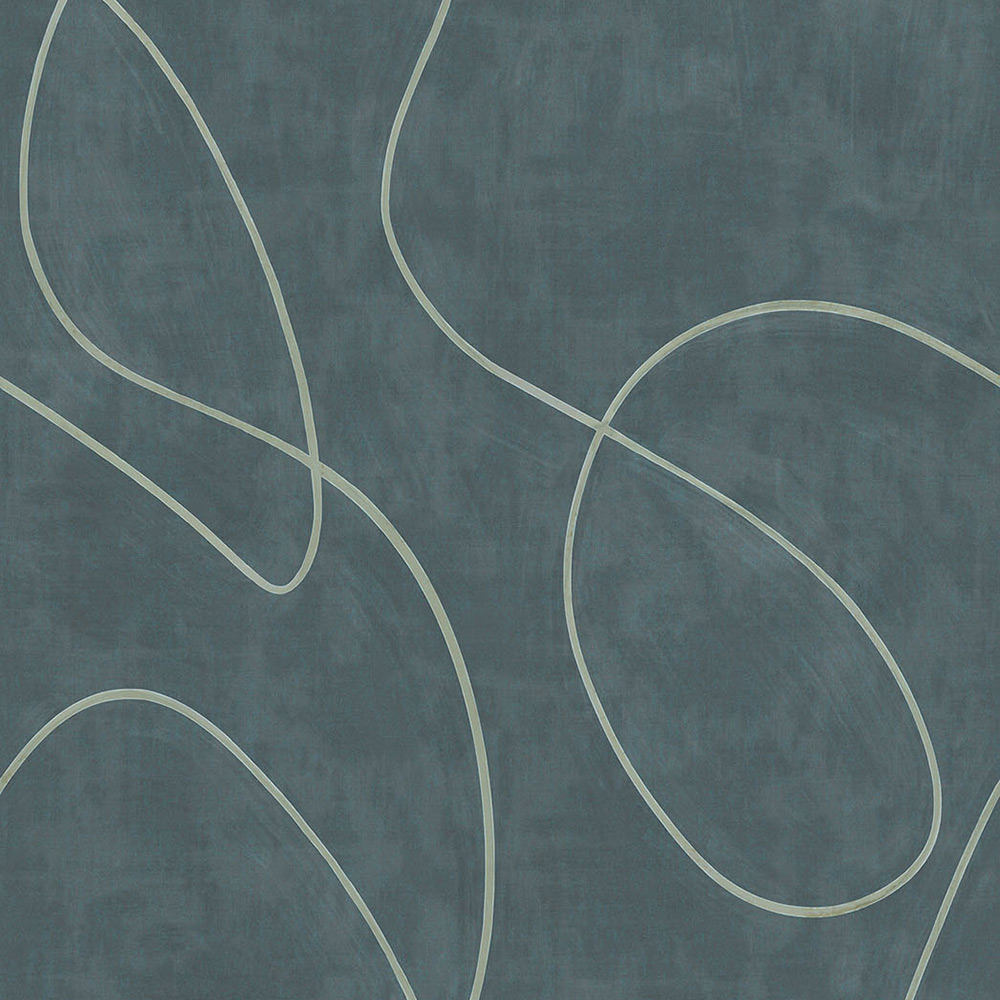 Fototapet Eijffinger Artifact väggbild Painted Lines Indigo 312487