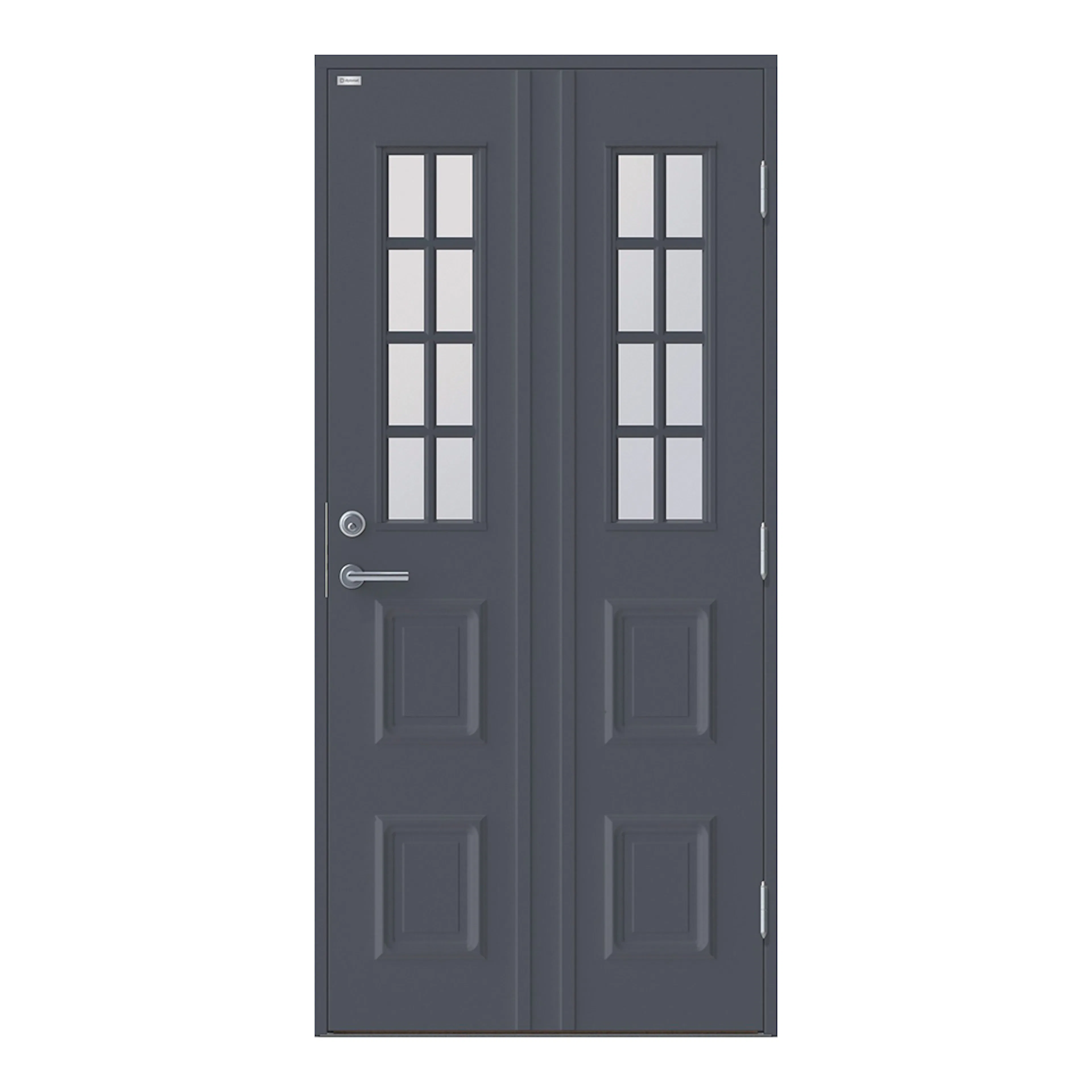 Ytterdörr Kajsa Glas 10x21 NCS S-6502-B, Grå Höger BxH: 100x210 cm, Grå, Högerhängd