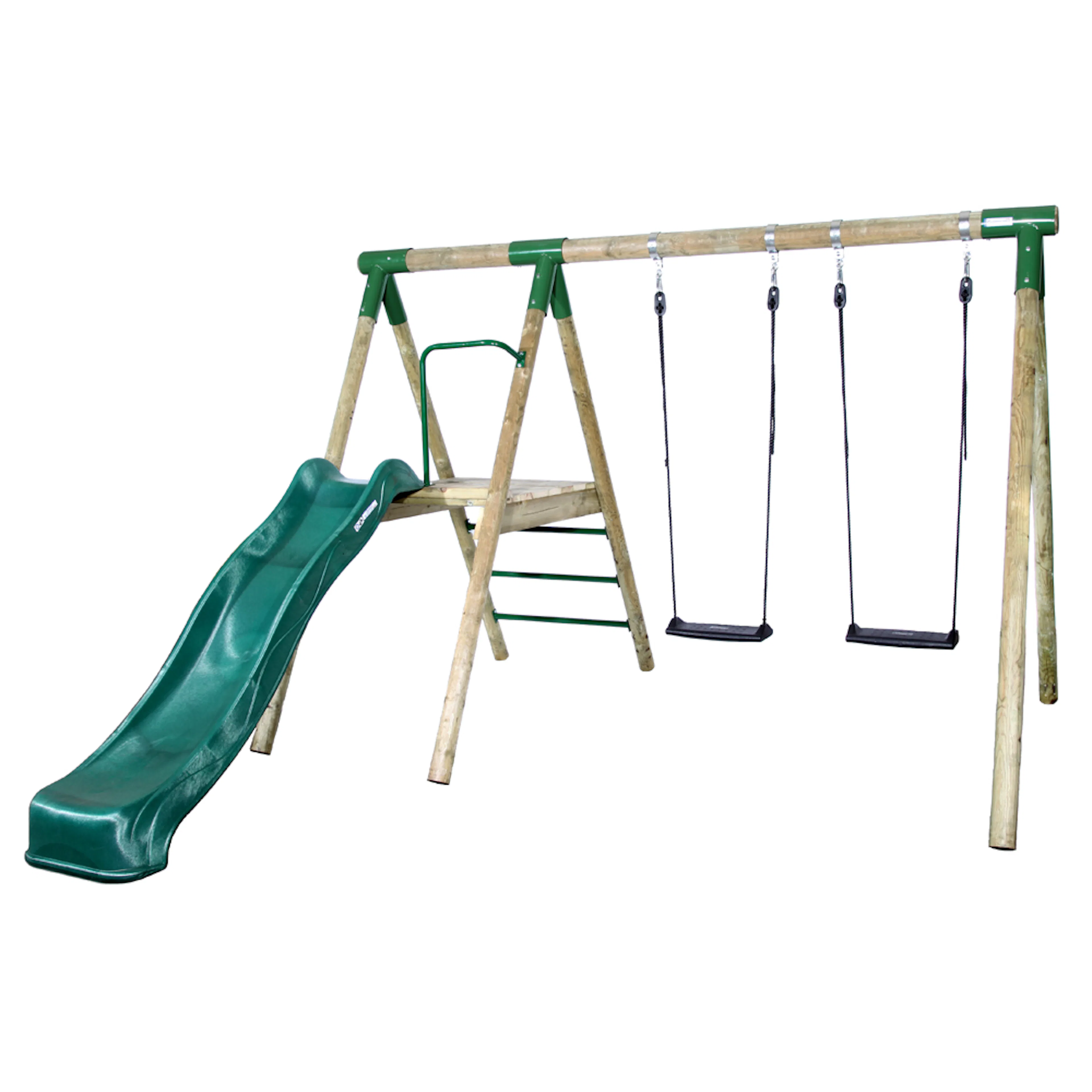 Gungställning Hörby Bruk Active Slide Trägunga med Rutschkana