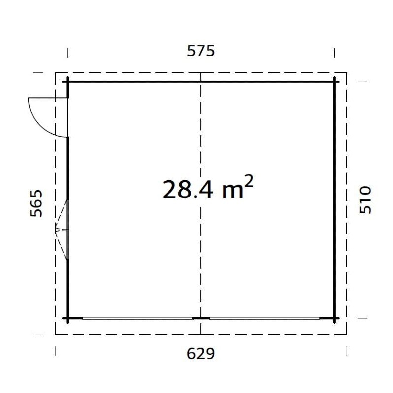 Roger 28,4 m2 kit Obehandlad