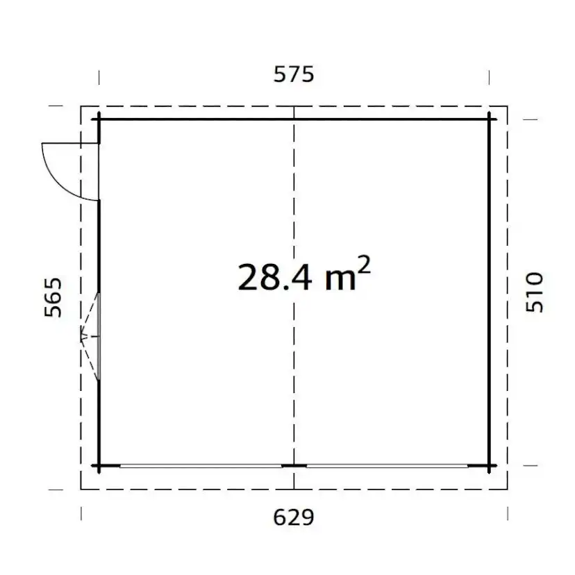 Roger 28,4 m2 kit Obehandlad