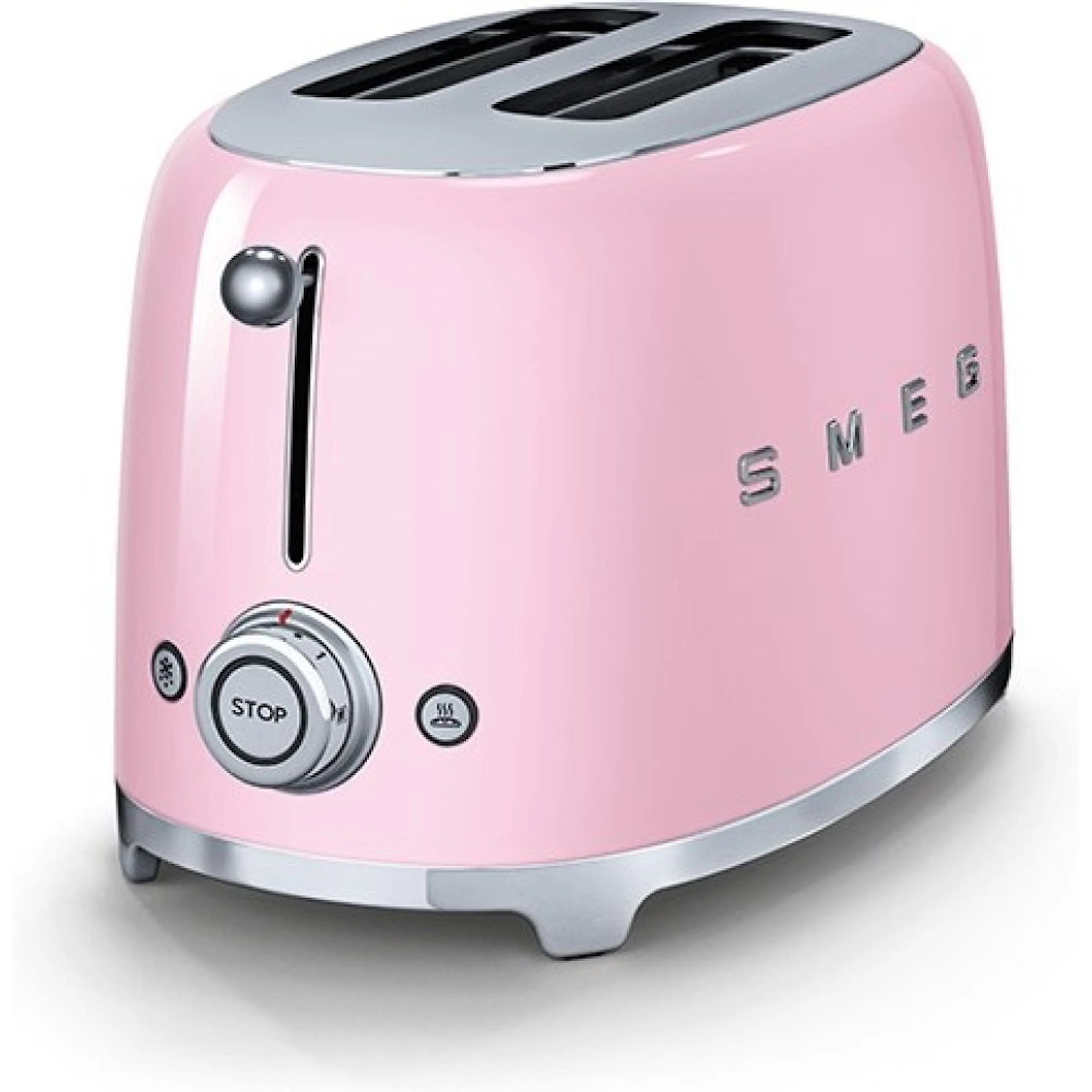 Brödrost Smeg Retro TSF01PKEU Rosa med Extra Breda Fack