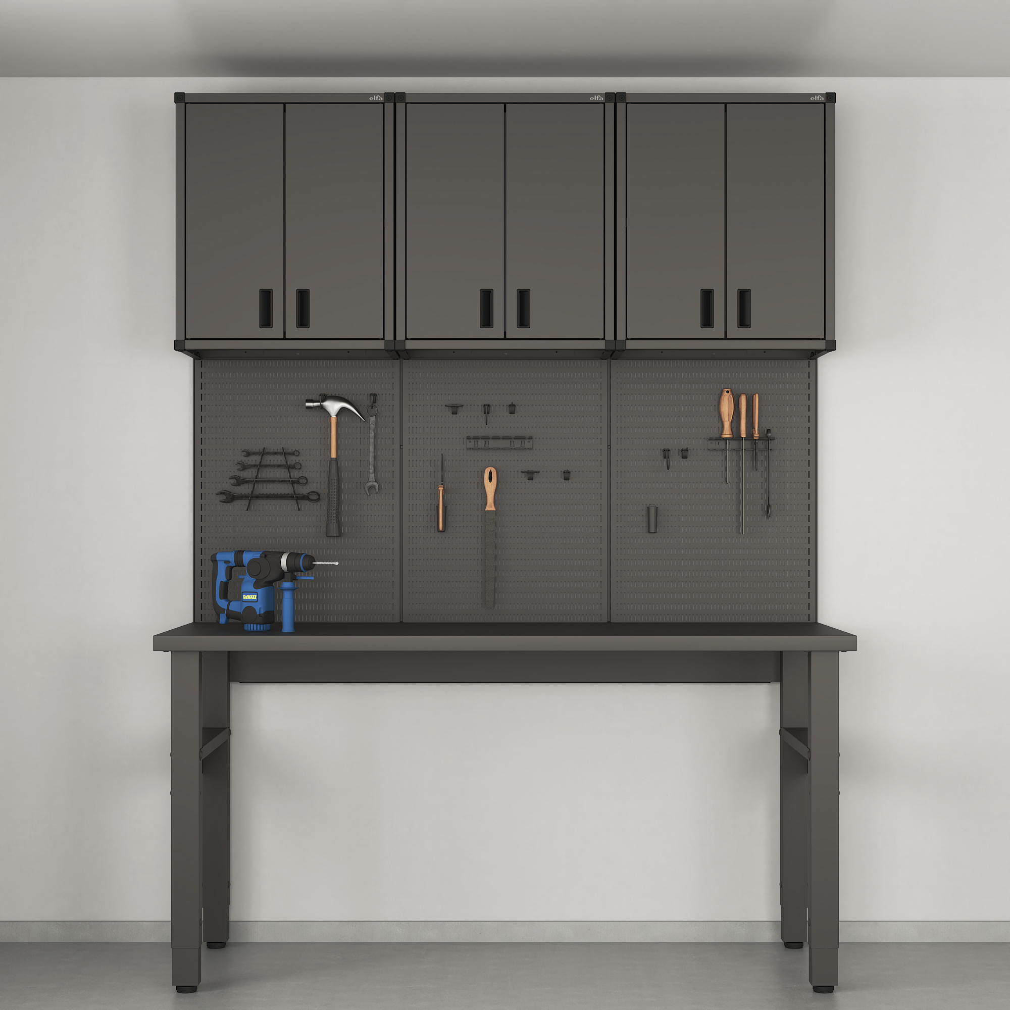 Verktygsförvaring Elfa Ready Solution 1 Garage+ B: 1855 mm