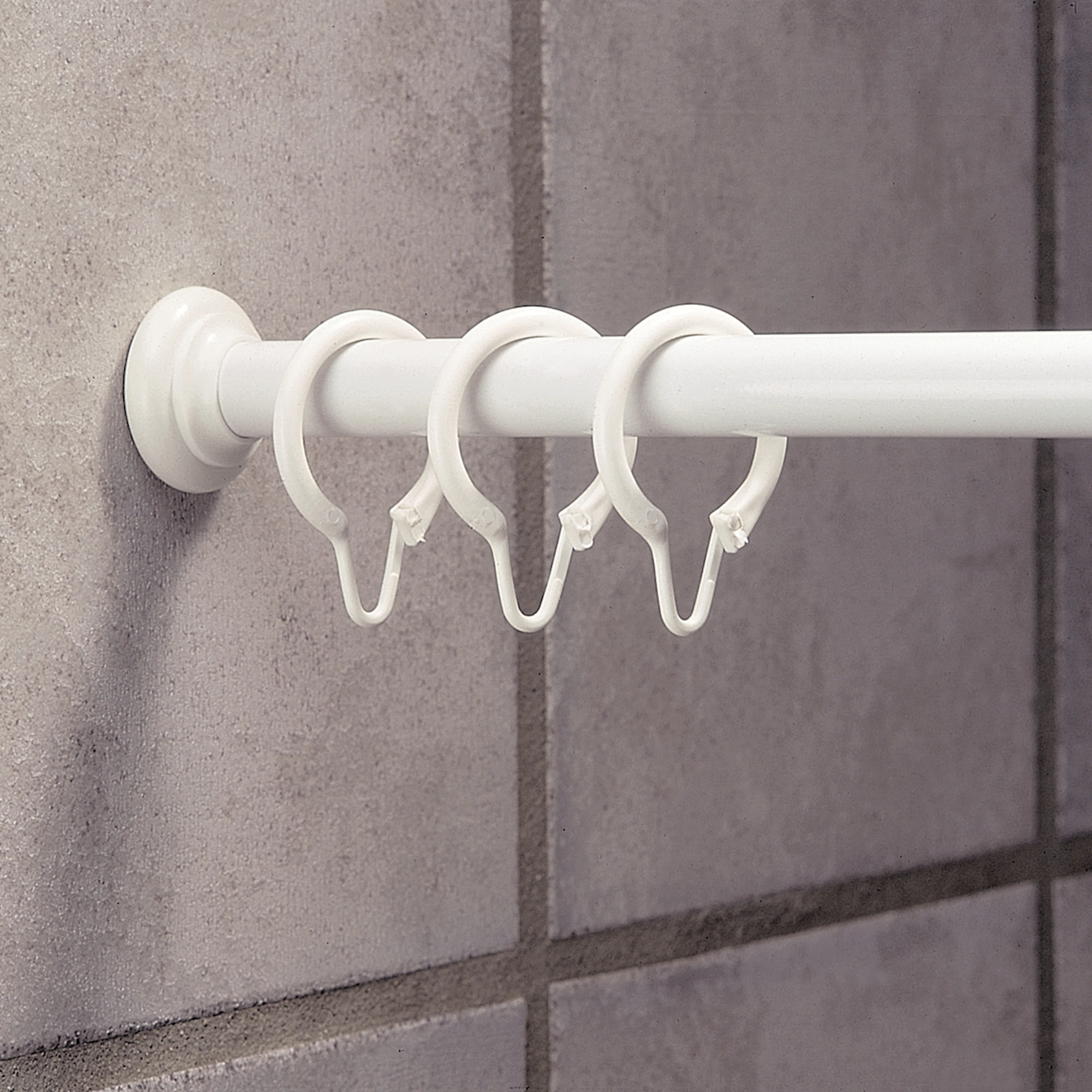 Duschring Debel Med Låsning Vit 12st