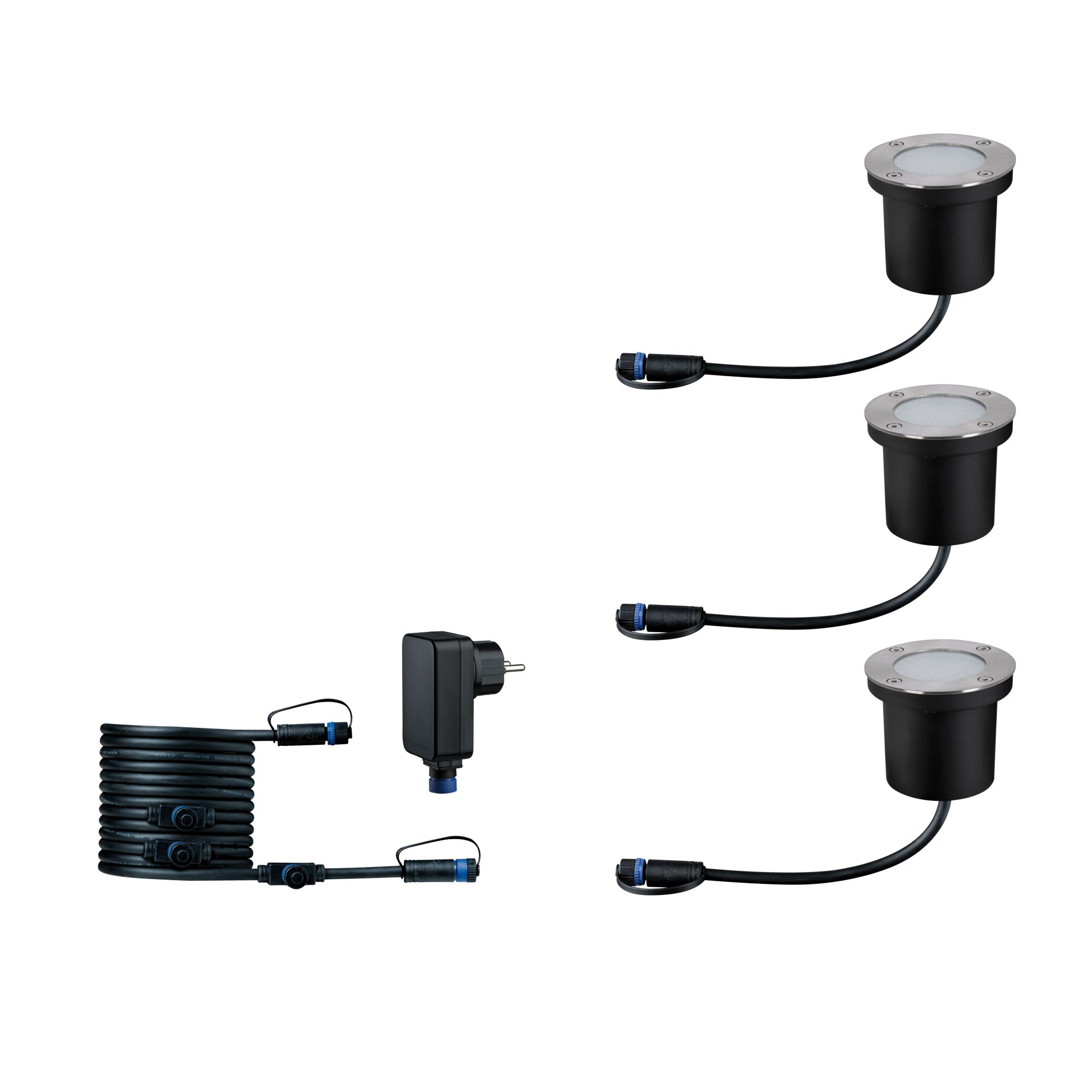 LED Infälld Markbelysning Paulmann Plug & Shine Smart Home Zigbee 3.0 Floor Profil IP67 RGBW+ 3,7W 3-pack