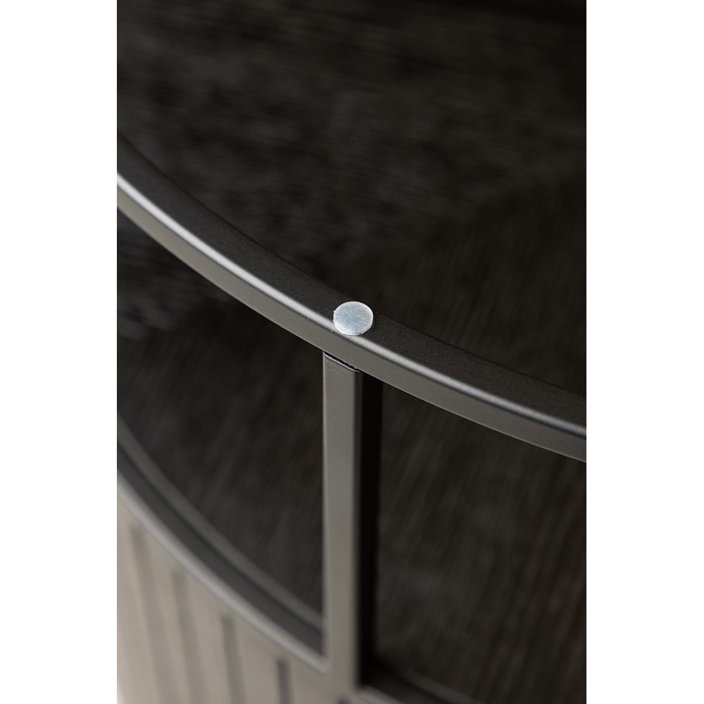 Soffbord Venture Home Bovall Runt Vardagsrumsbord i Svart Ask & Glas