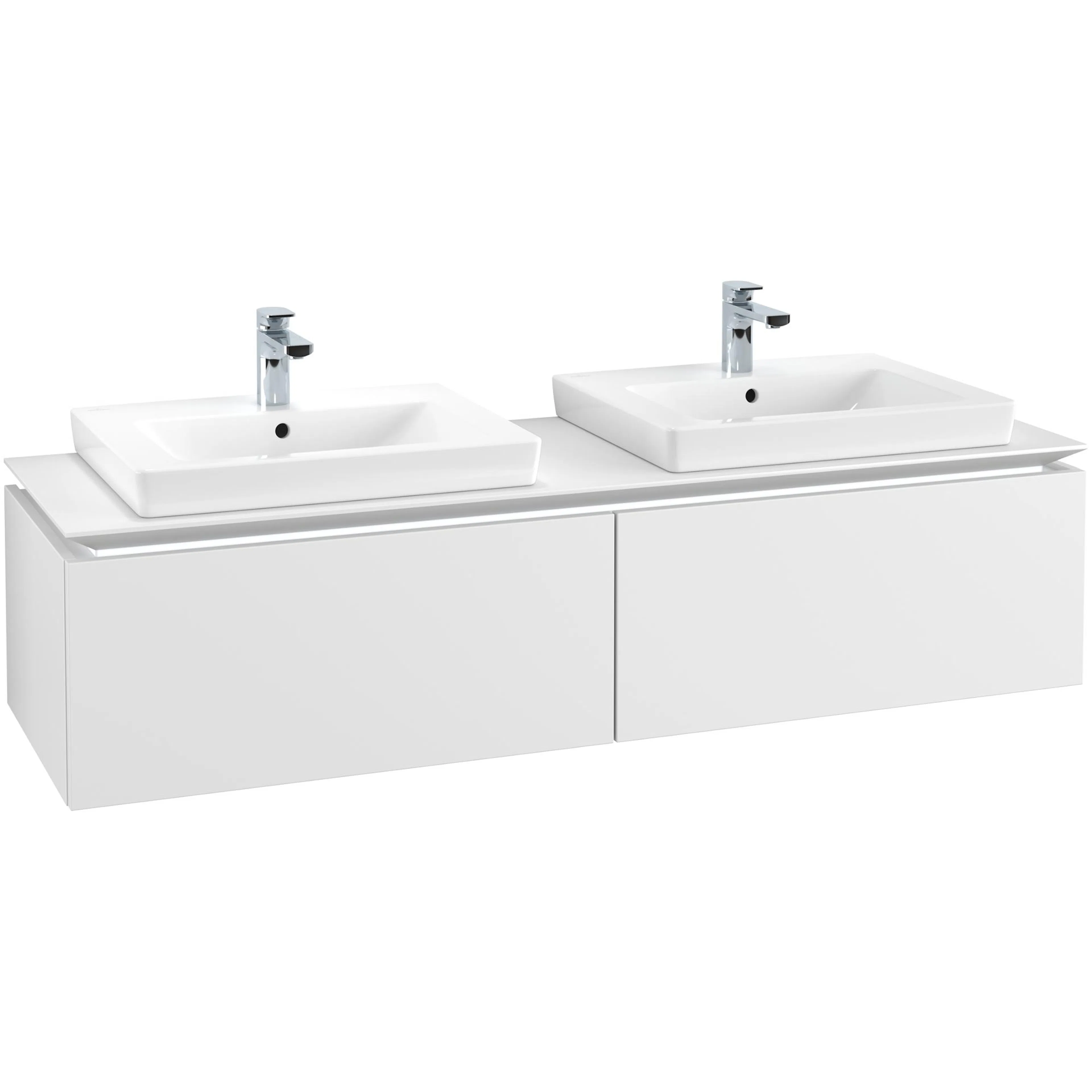 Tvättställsskåp Villeroy & Boch Legato Kompakt 1600 med 2 Lådor för Två Tvättställ från Finion & Subway