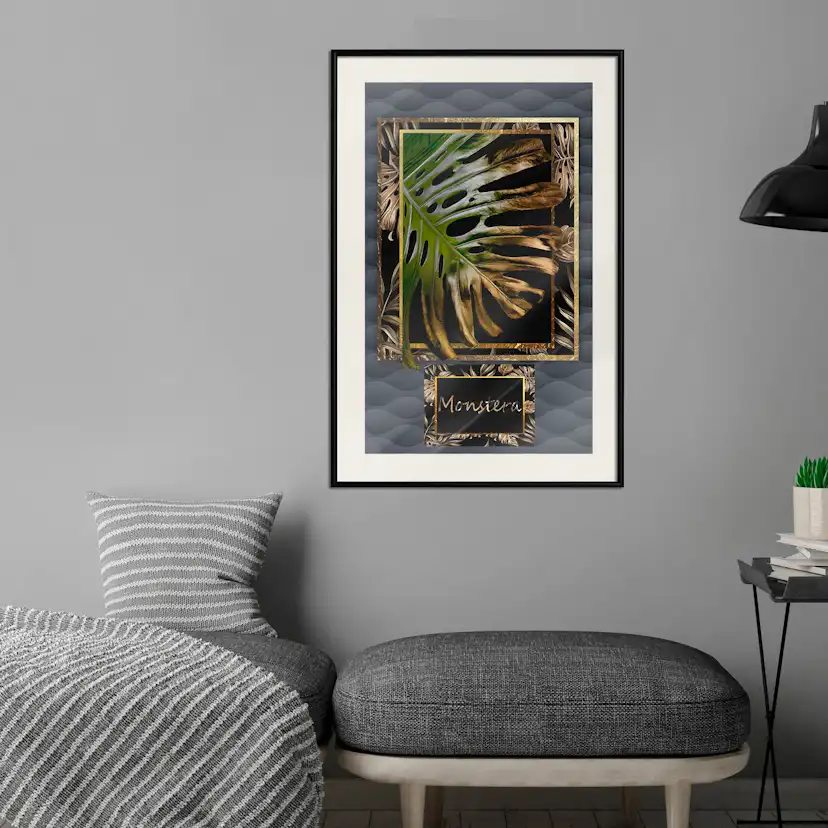Poster Artgeist Affisch Gilded Monstera