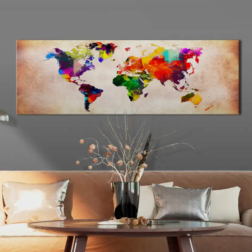 Tavla Arkiio World Map Colourful Ramble