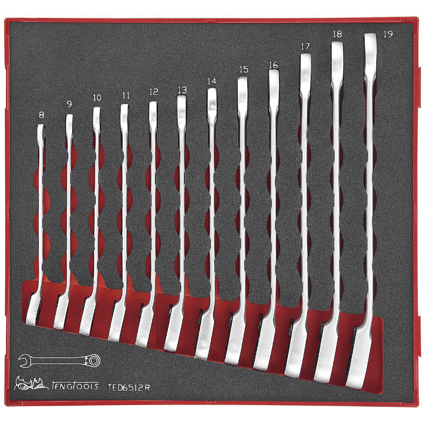 U-ringspärrnyckelsats 12 delar Teng Tools TED6512R