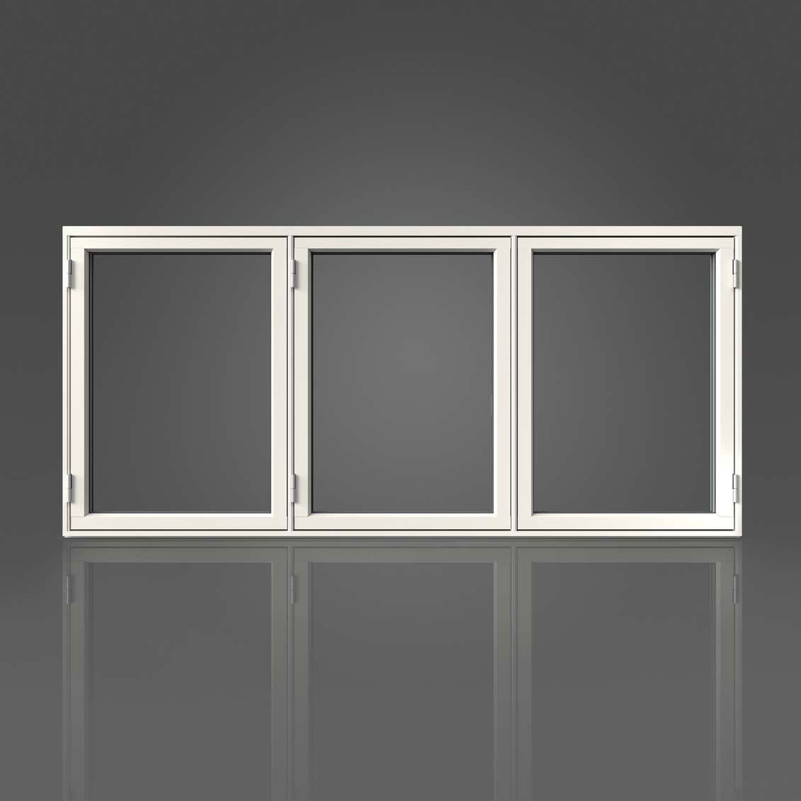 Sidohängt Fönster Elitfönster Original Aluminium 3-Luft