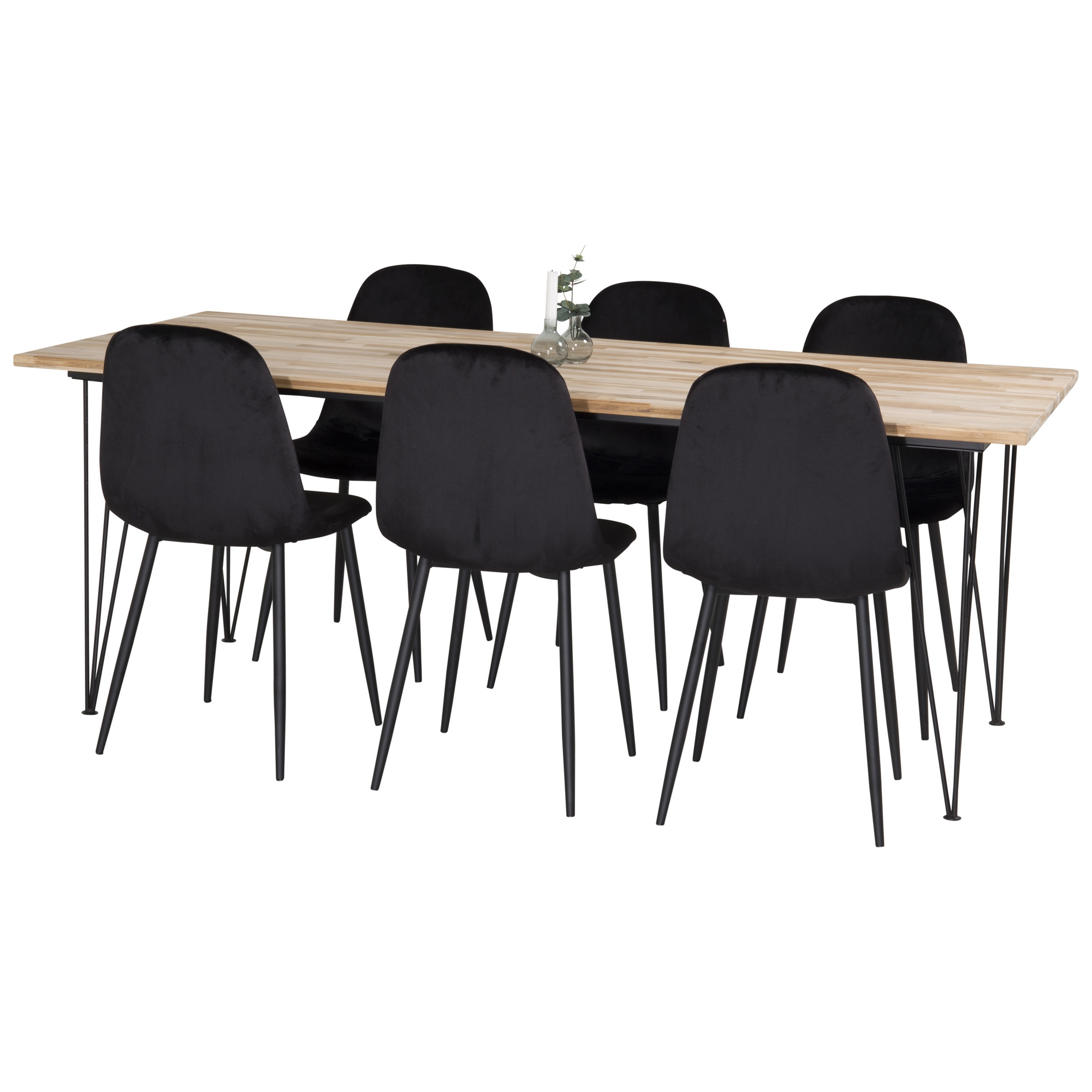 Matgrupp Venture Home Bim med 6 Pobbie Stolar Sammet