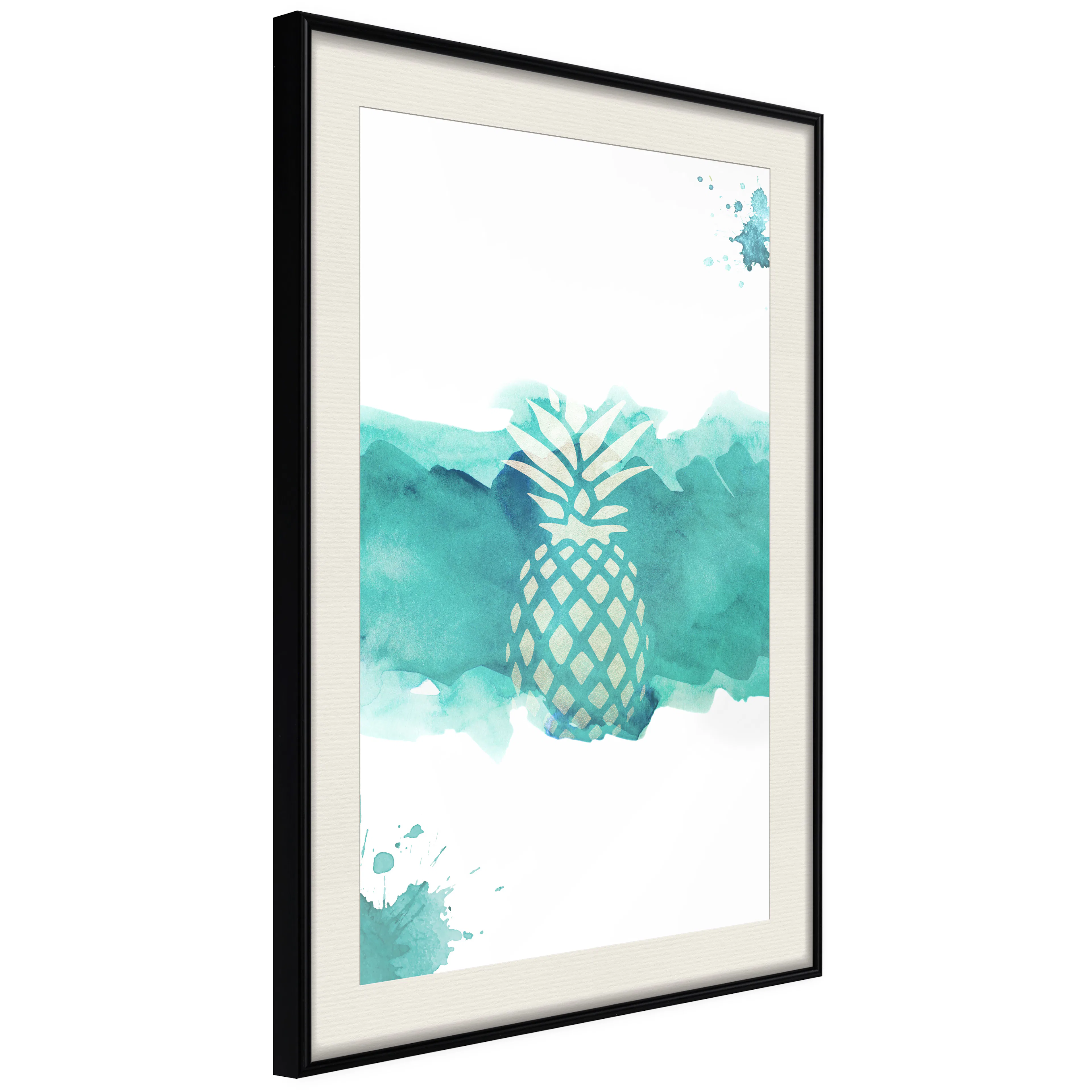 Poster Artgeist Affisch Pineapple in Watercolours