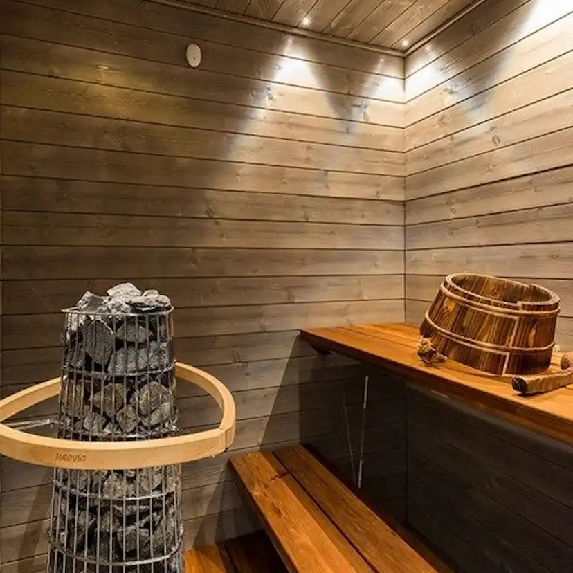 Bastupanel 14x120 mm Sauna Sweden 6st/pkt. 2370 mm Färg: Gråvaxad
