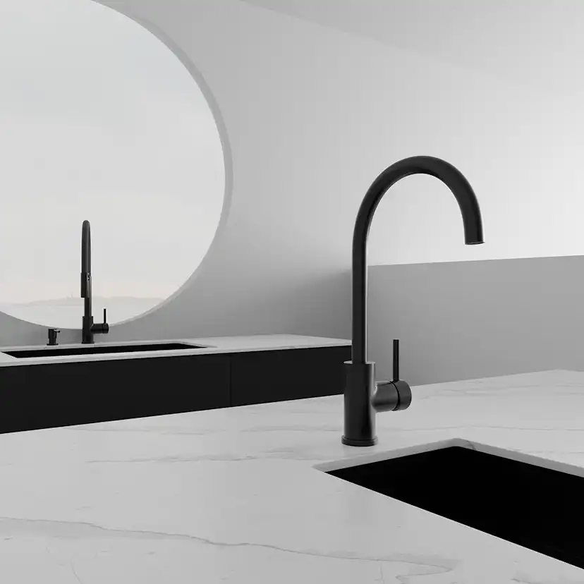 Köksblandare Scandtap Steel Curve Rostfritt Stål