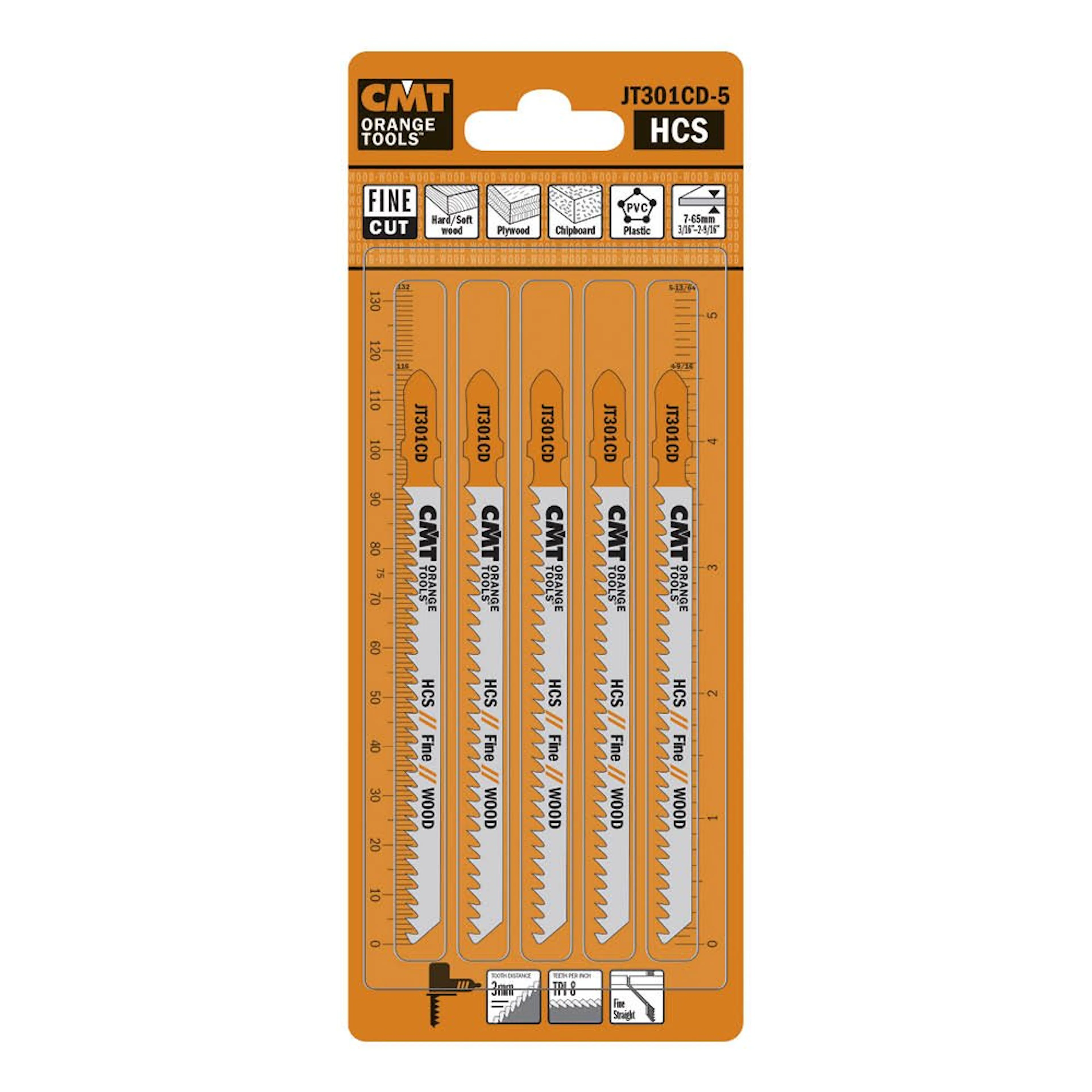 Sticksågblad CMT Orange Tools Trä 90mm HCS Fine 5 st