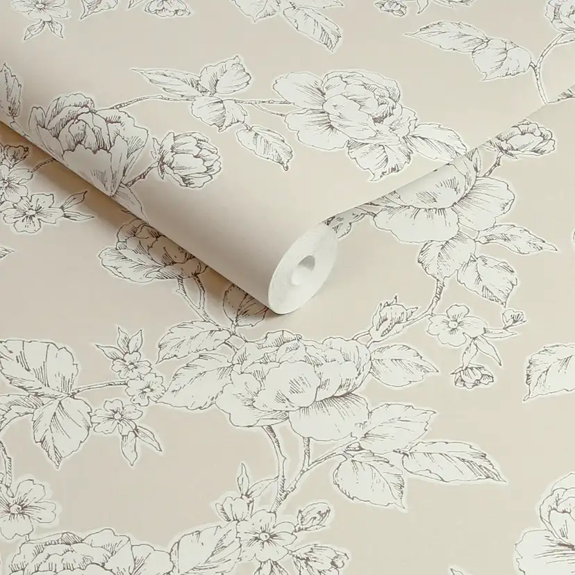 Tapet Laura Ashley Pollington Roses Naturell