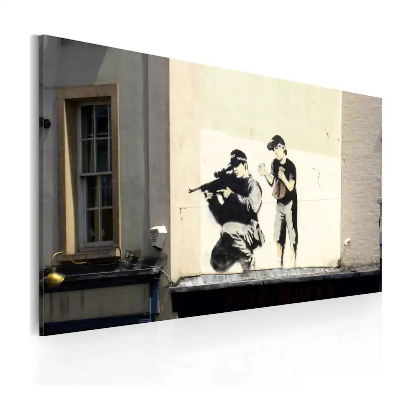 Tavla Arkiio Sniper And Boy Banksy 60x40