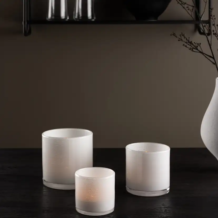 Glora Lantern - White - 8*8Hcm Vit, H: 80 mm