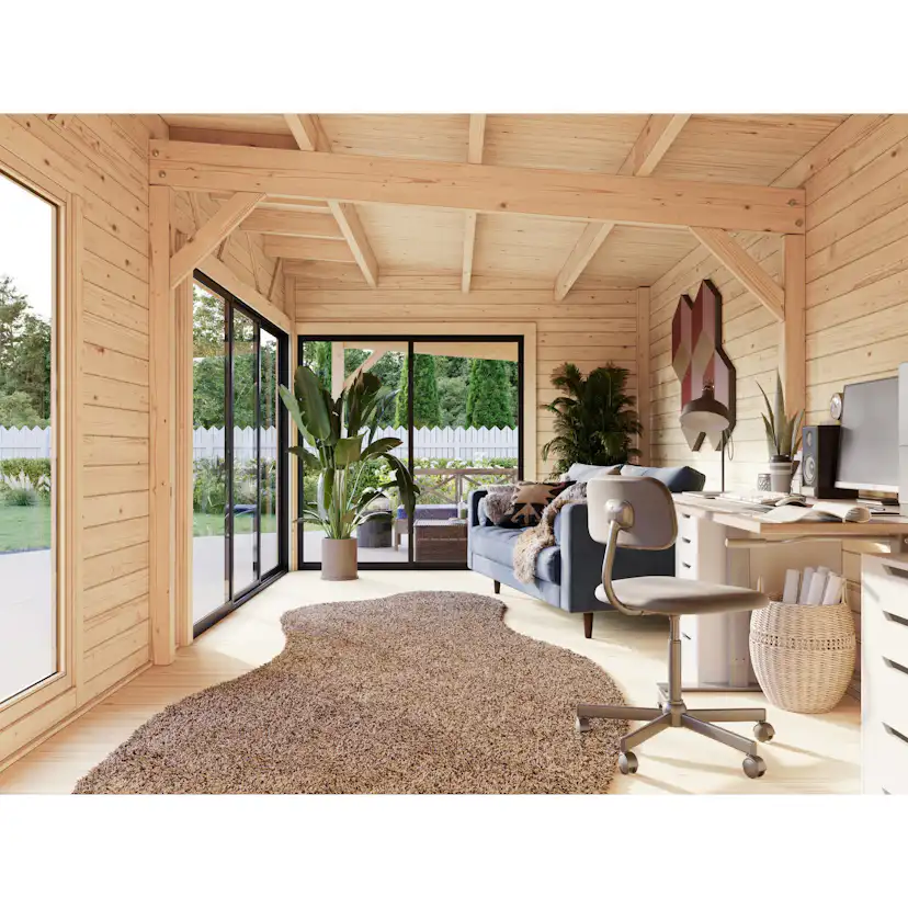 Stuga Palmako Andrea 30,4 m² Slide Plus (inv. 21,1+7,9 m²)