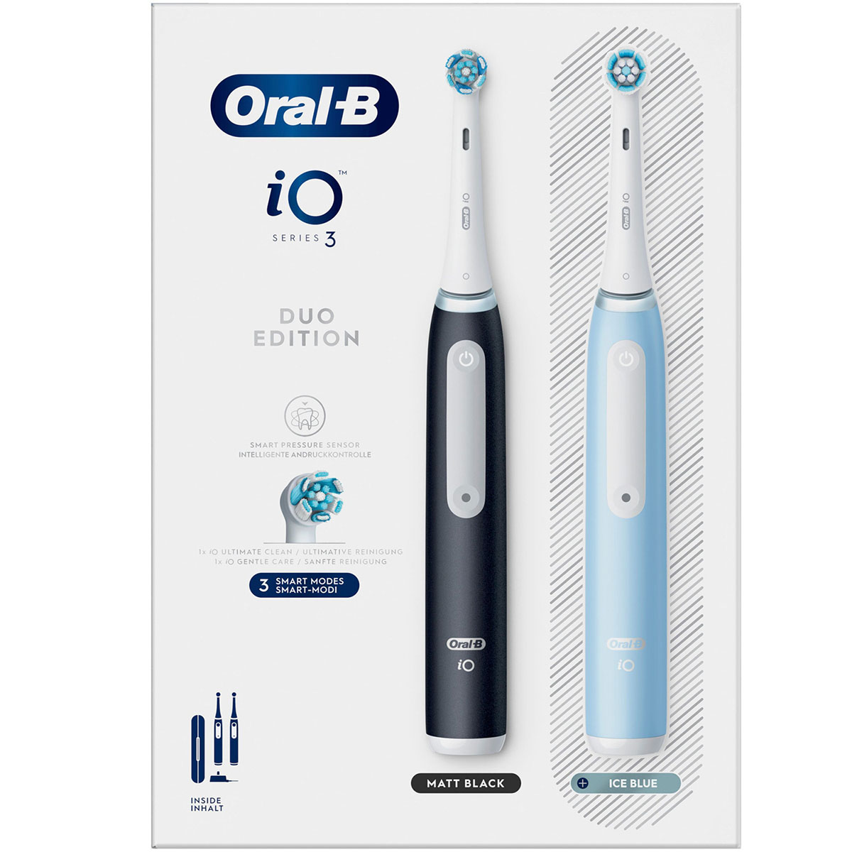 Eltandborste Oral-B iO3 Duo Matt Black/Ice Blue