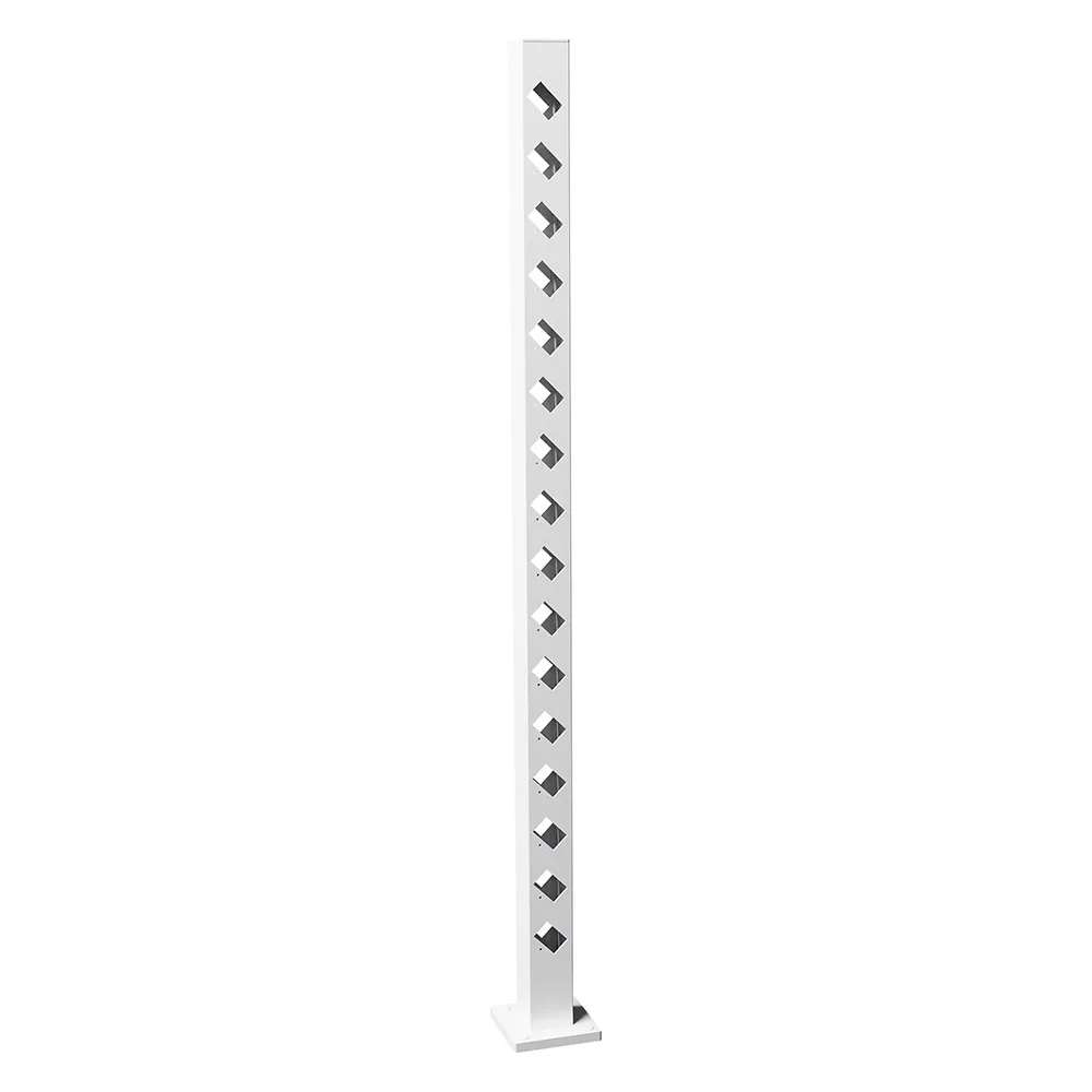 Staketstolpe Flåren 1475mm Mellanstolpe VIT Höjd: 1495 mm, Vit