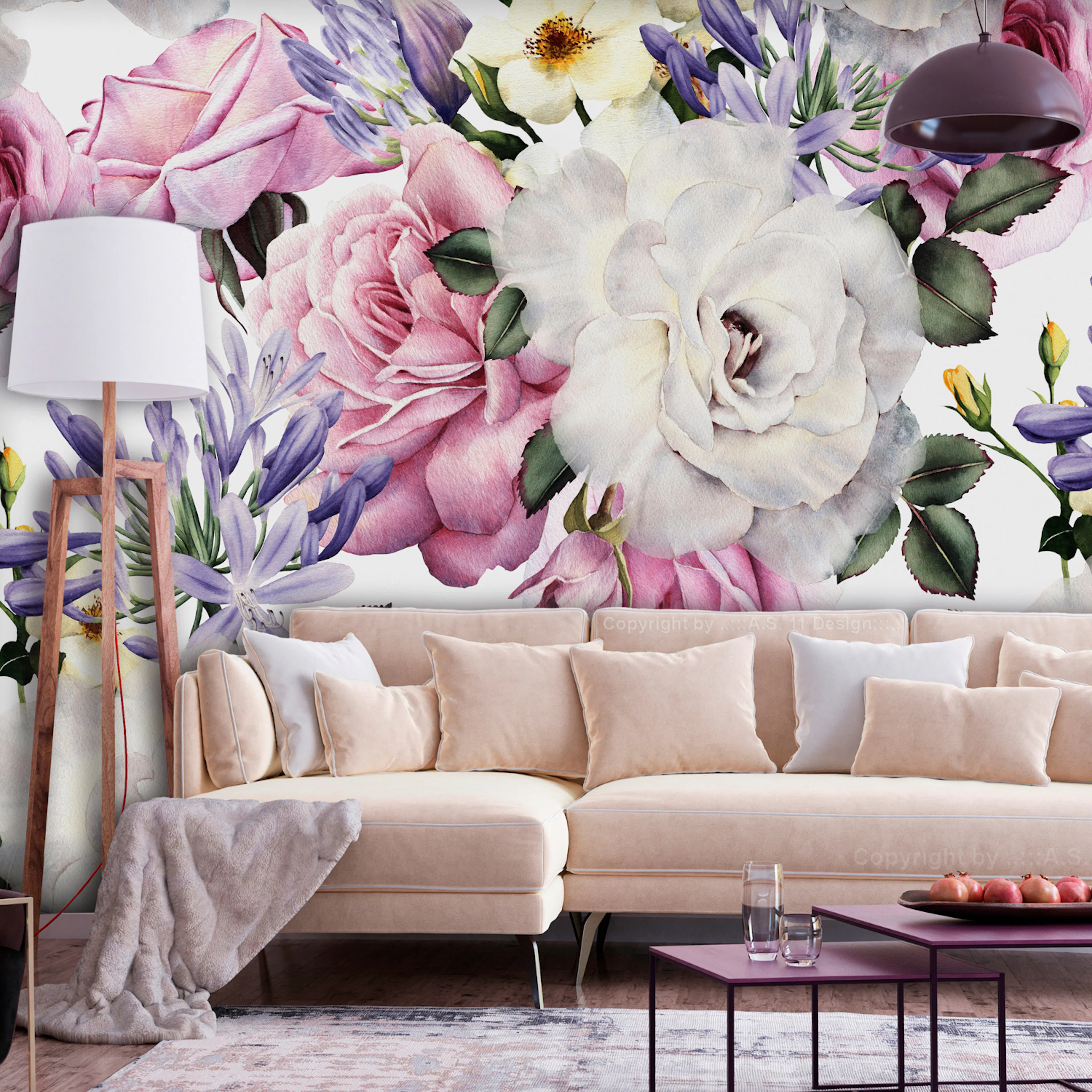 Fototapet - Sentimental Garden (Colourful) 450x315 450x315 cm