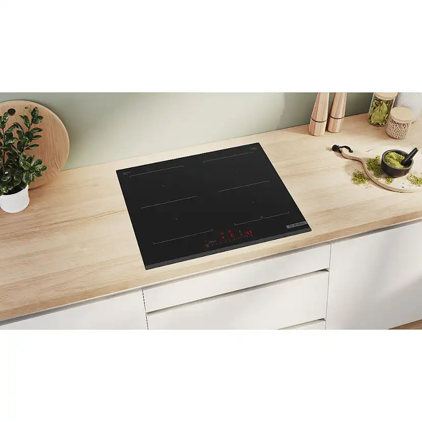 Induktionshäll Bosch Serie 6 PVQ631HC1E Svart 60cm Automatisk Fläkt
