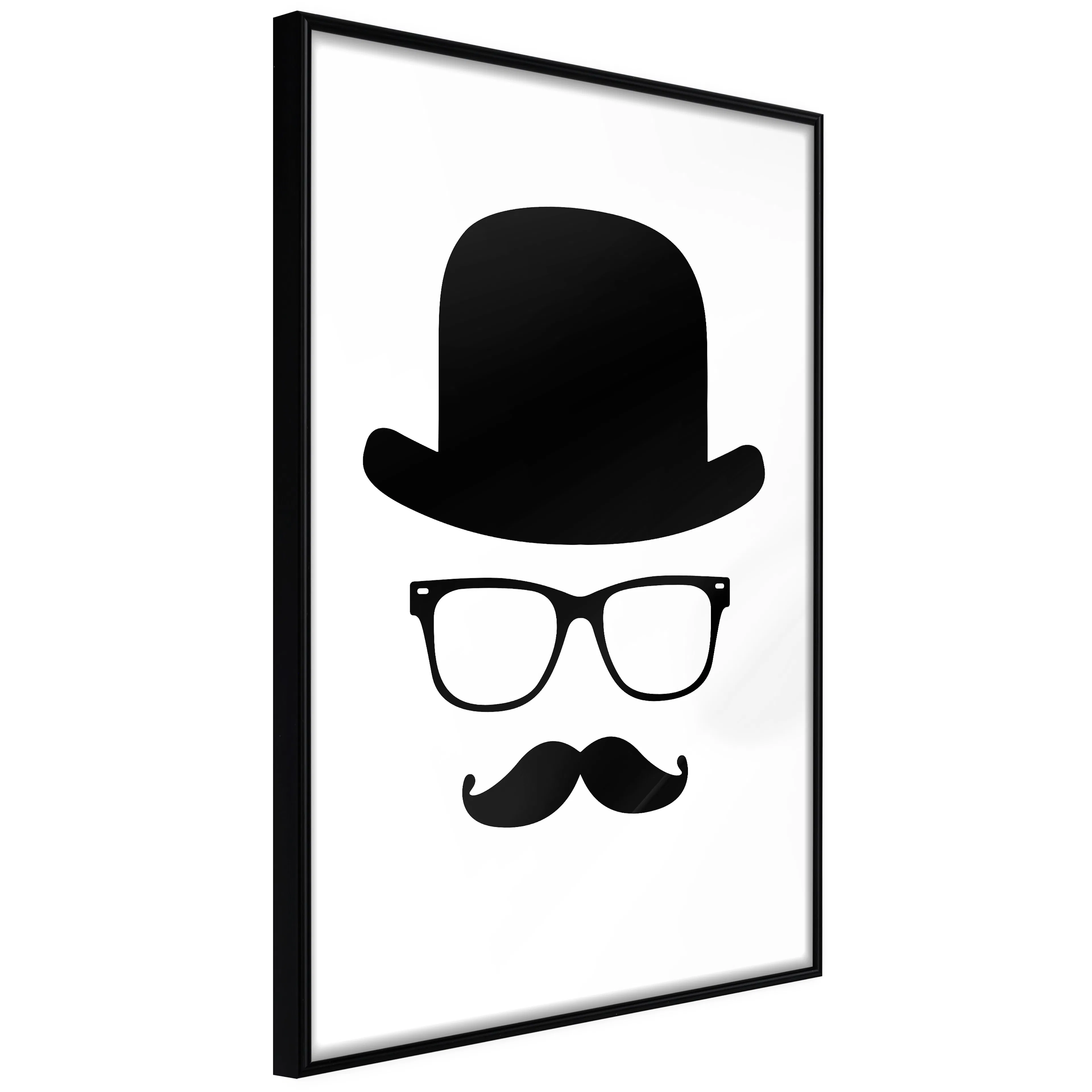 Affisch - Retro Mustache [Poster] 40x60 Svart ram, 40x60 cm