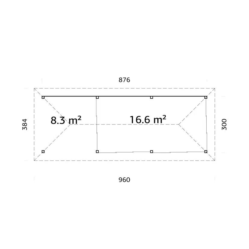 Uterum Palmako Bianca 24,9 m2 Set 518 Slide Plus