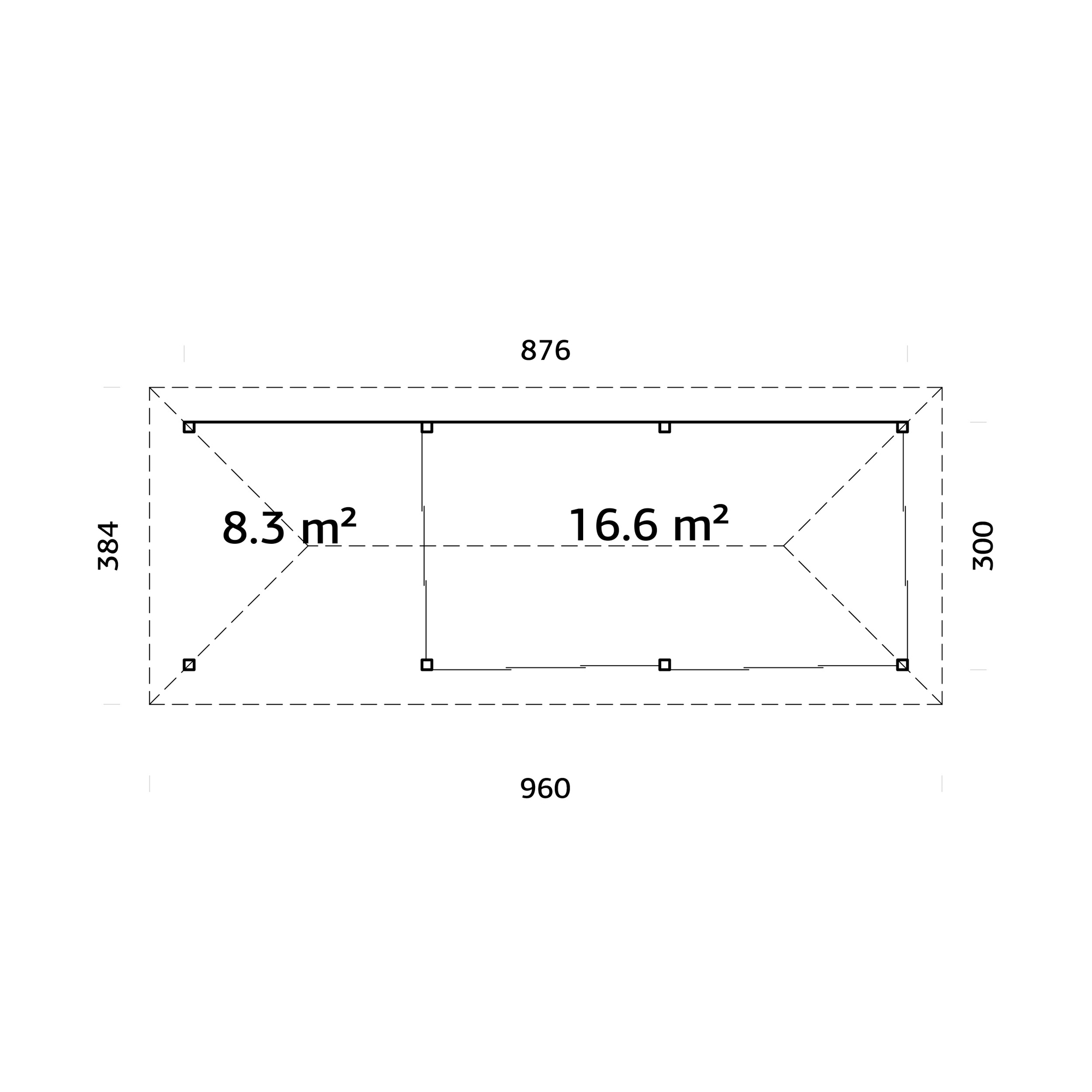 Uterum Palmako Bianca 24,9 m2 Set 518 Slide Plus