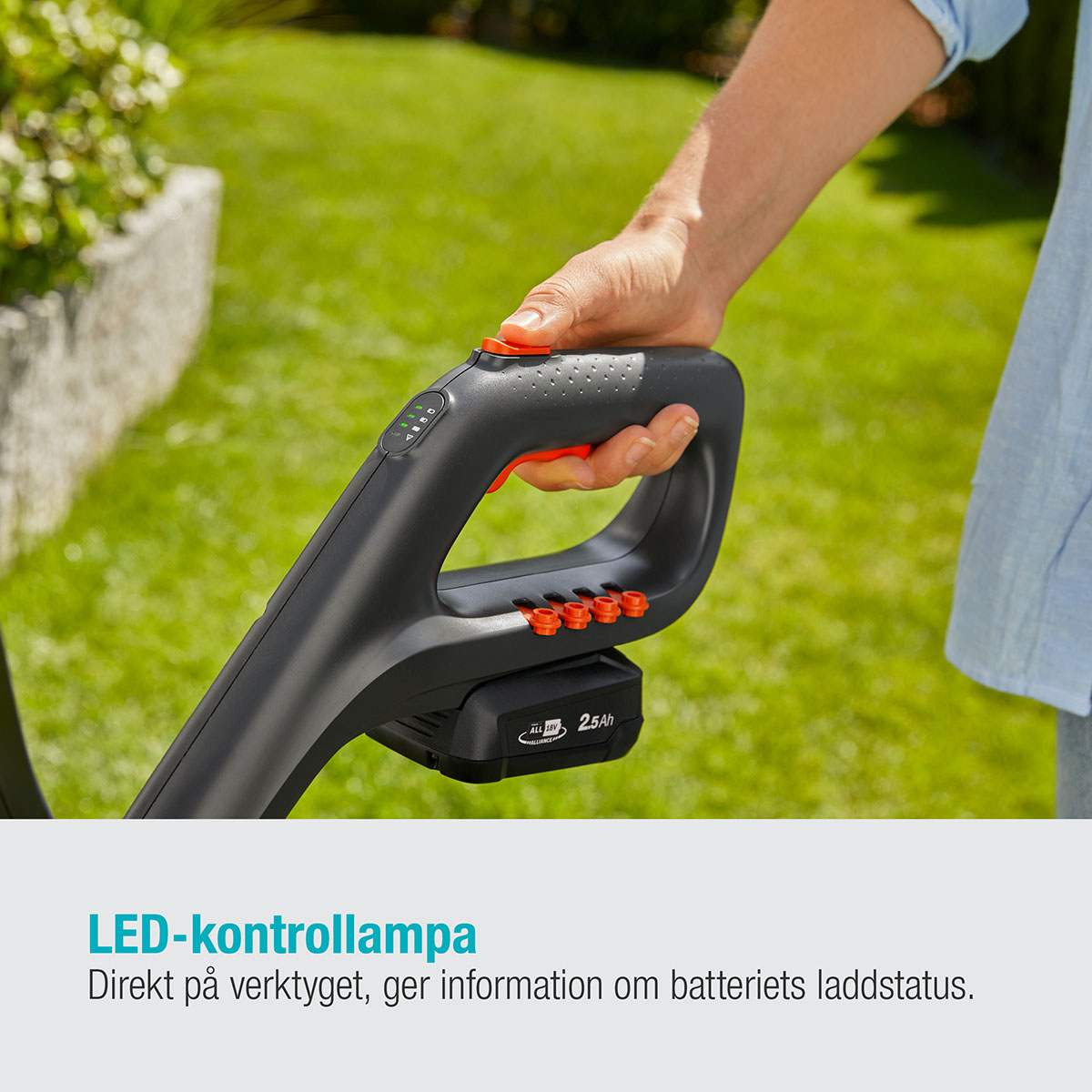 Trimmer Gardena ComfortCut 23/18V P4A Komplett (2,5Ah batteri + standardladdare)