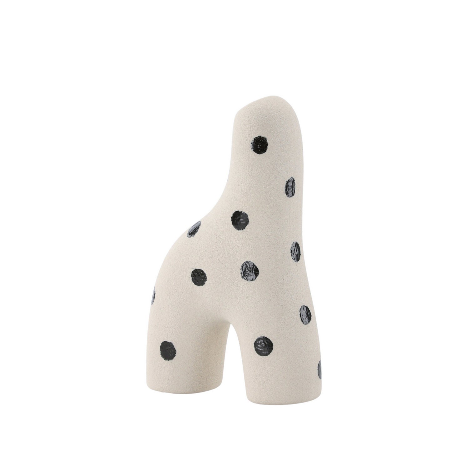 Aya Vase - White/Black Dots - 9*4*16Hcm Vit/Svart