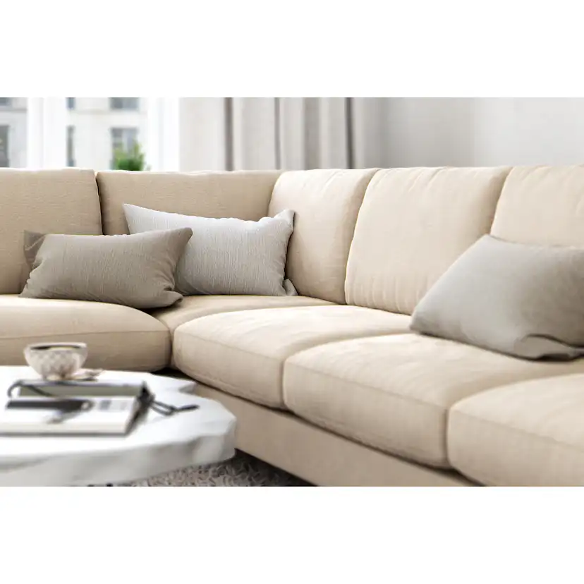 6-sitssoffa Scandinavian Choice Ocean Lyx U-formad med Schäslong 395 cm inkl Fotpall