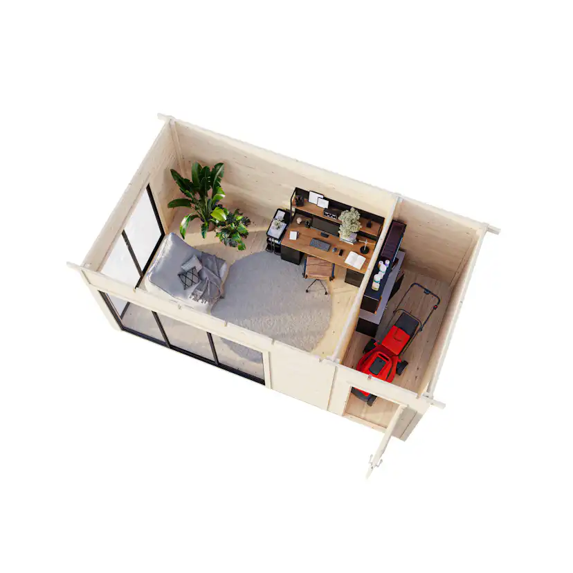 Stuga Palmako Andrea 15,9 m² Slide Plus (inv. 15,2 m²)