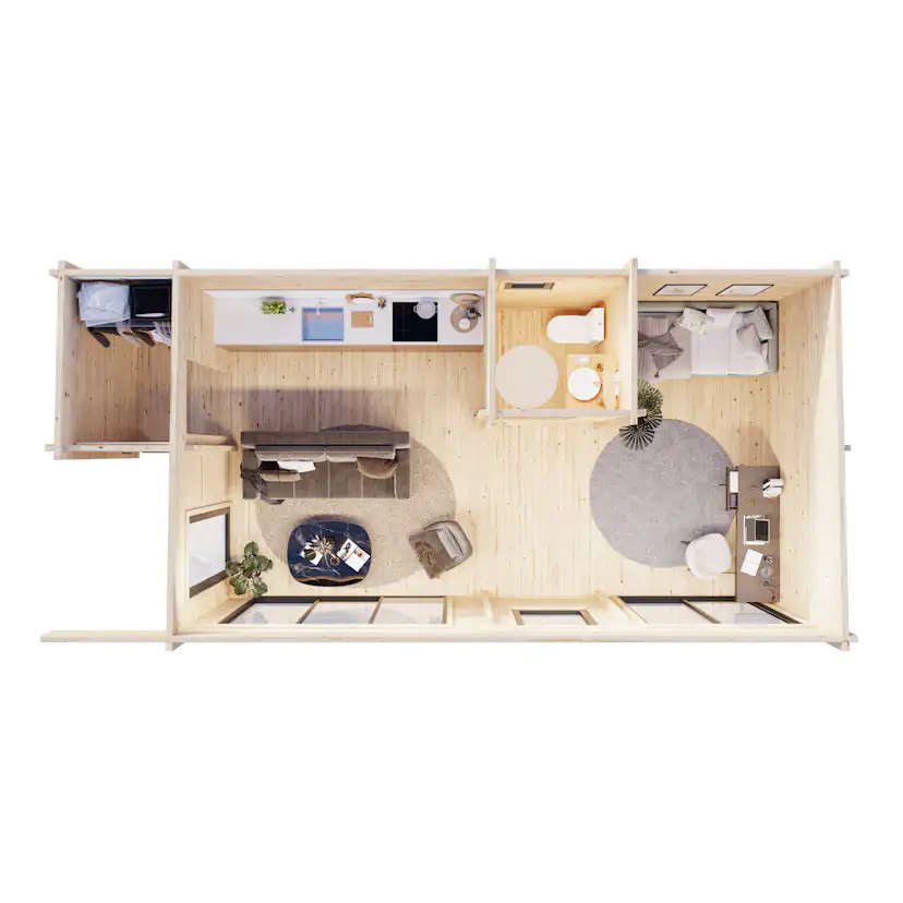 Trädgårdshus Palmako Cecilia 34,6 m2