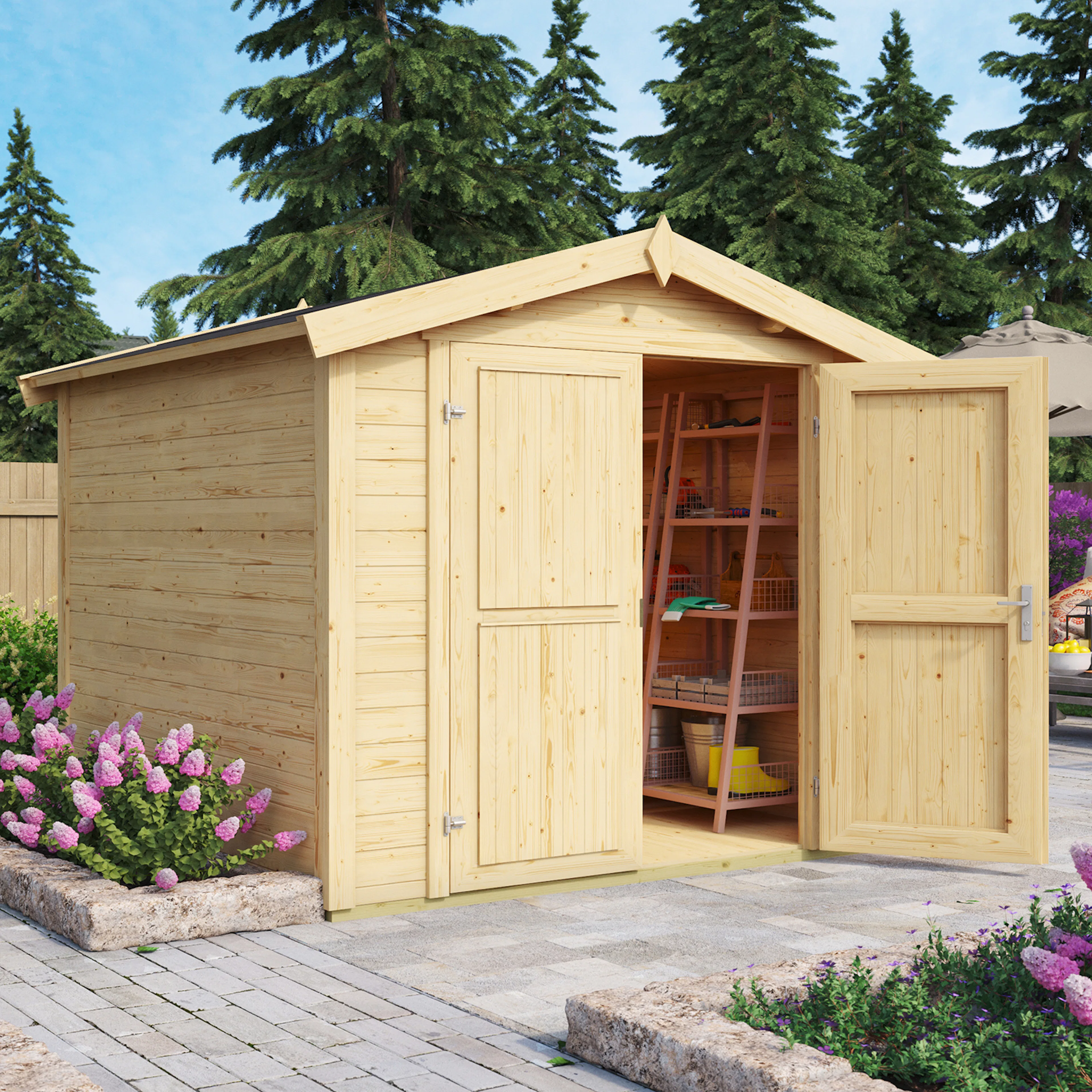 Förråd Landskap Stuva 4,8 m² Friggebod i Trä med Sadeltak