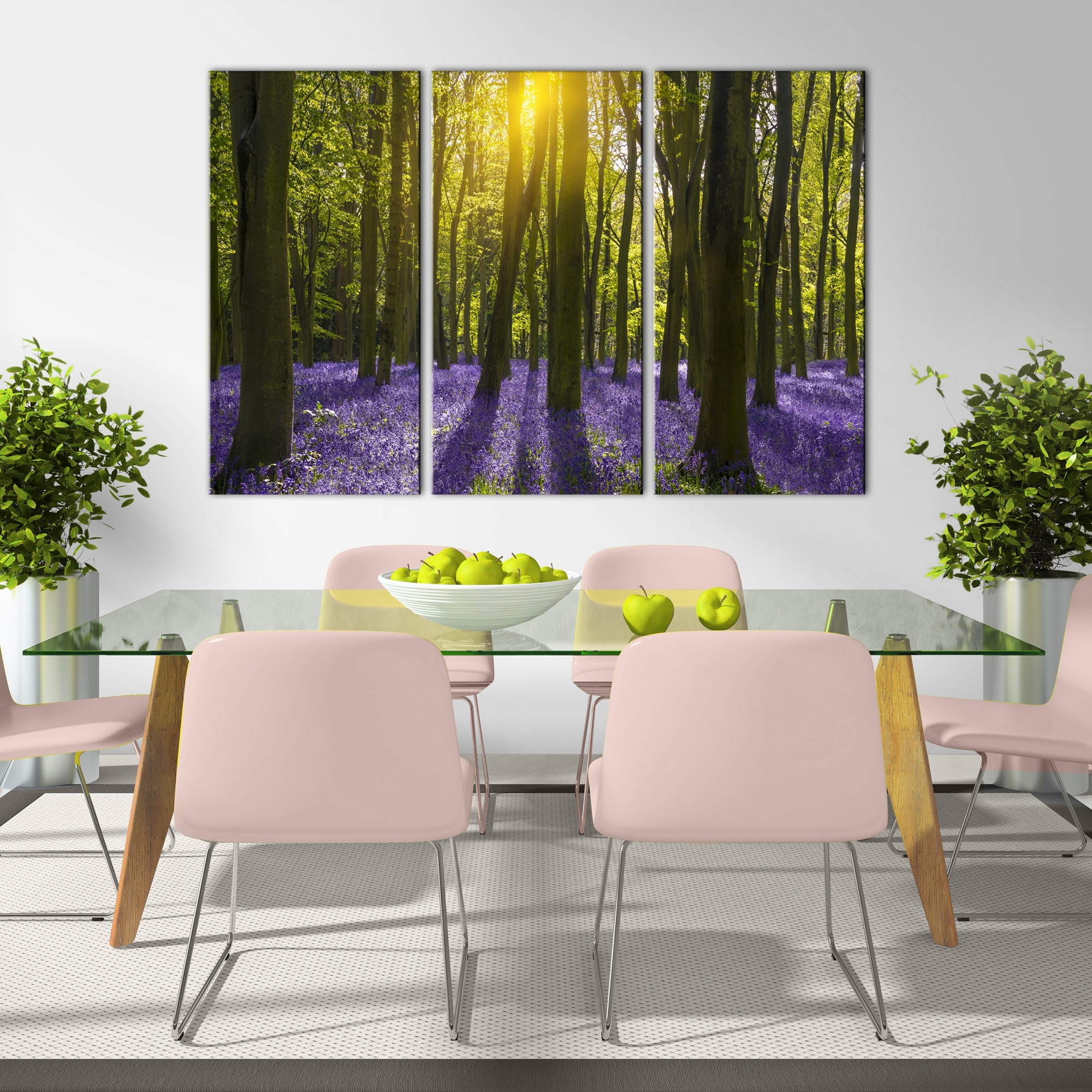 Tavla Arkiio Hyacinth Field 3 delar