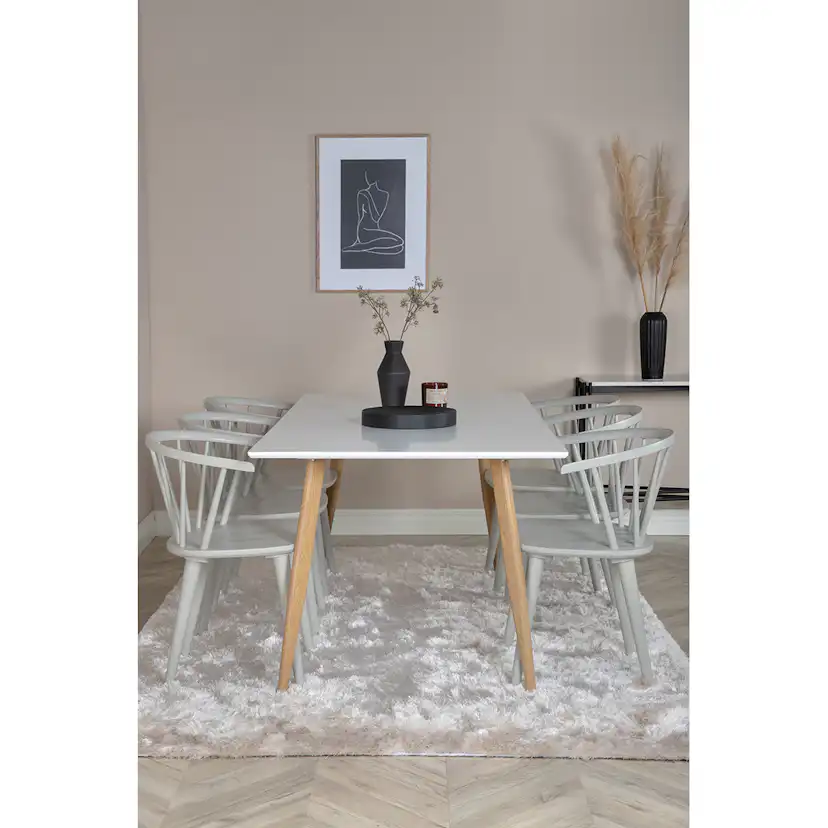 Matgrupp Venture Home Polar Ø100 cm med 6st Bobby Matstolar