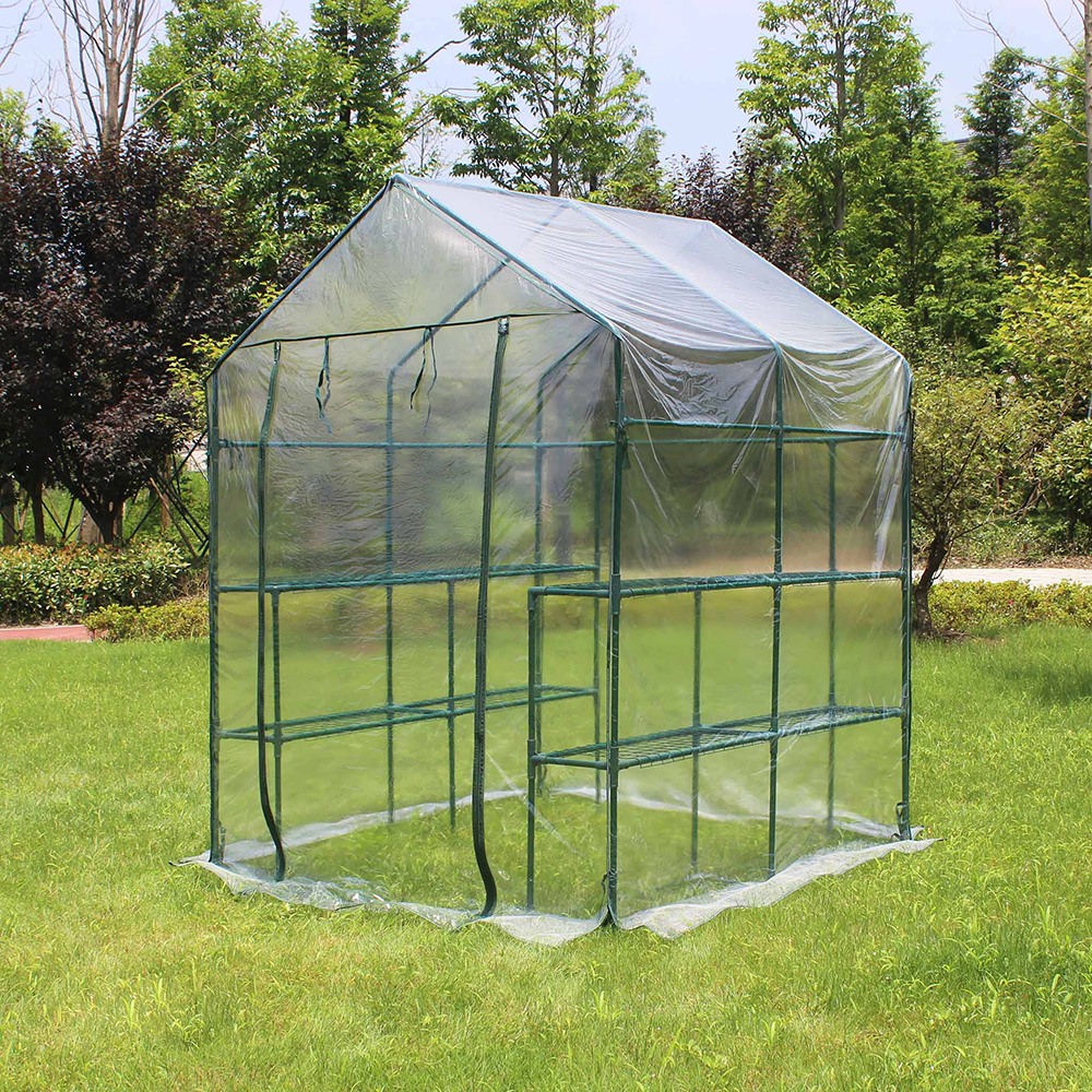 Plastväxthus Metalcraft 8 hyllor Transparent