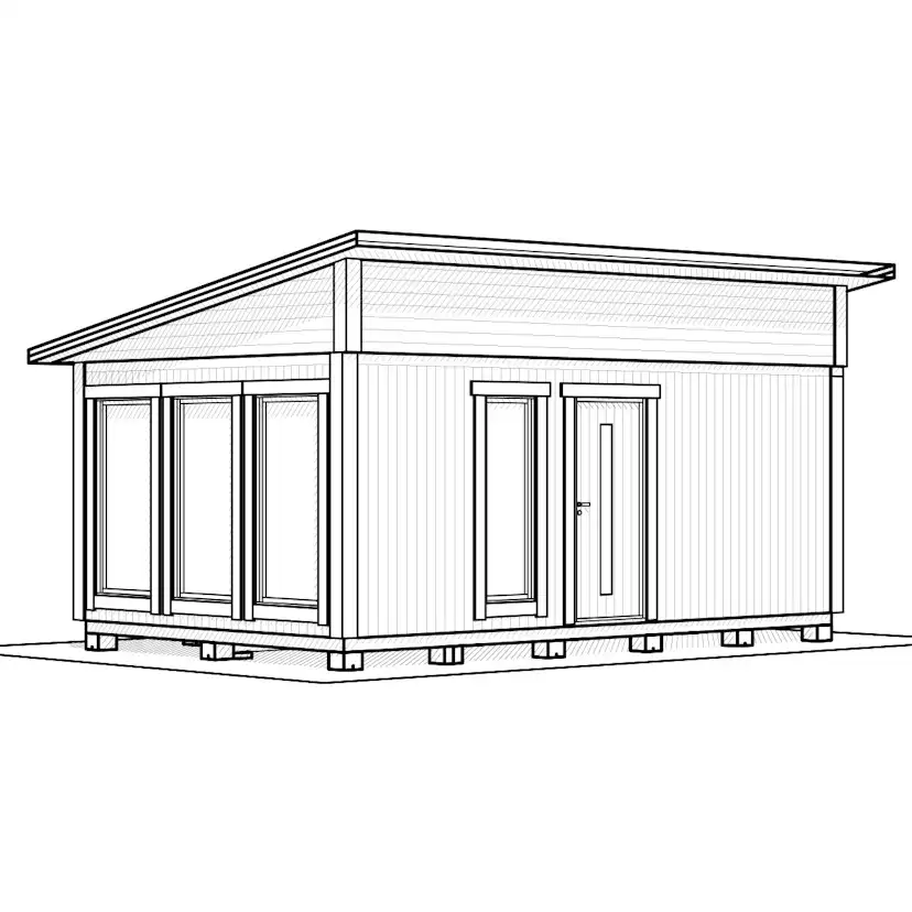 Attefallshus Vibostugan Njuta Funkis 25-3